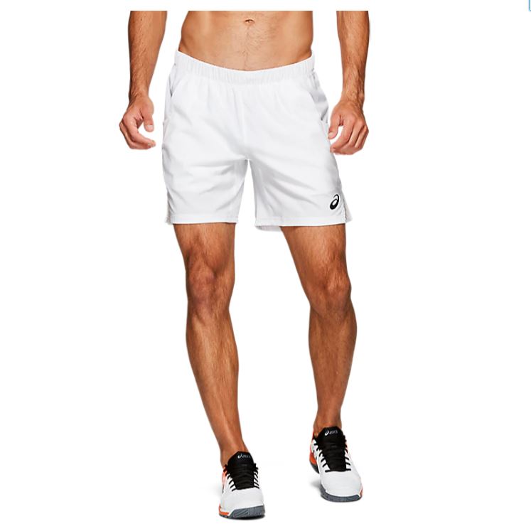 Asics Men's Elite Short 7-Inch (White)