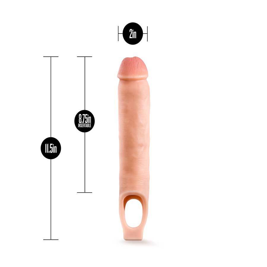 11.5 Inch Realistic Performance Penis Sleeve Natural Silicone Girth Enhancer、mySite、bottomscart