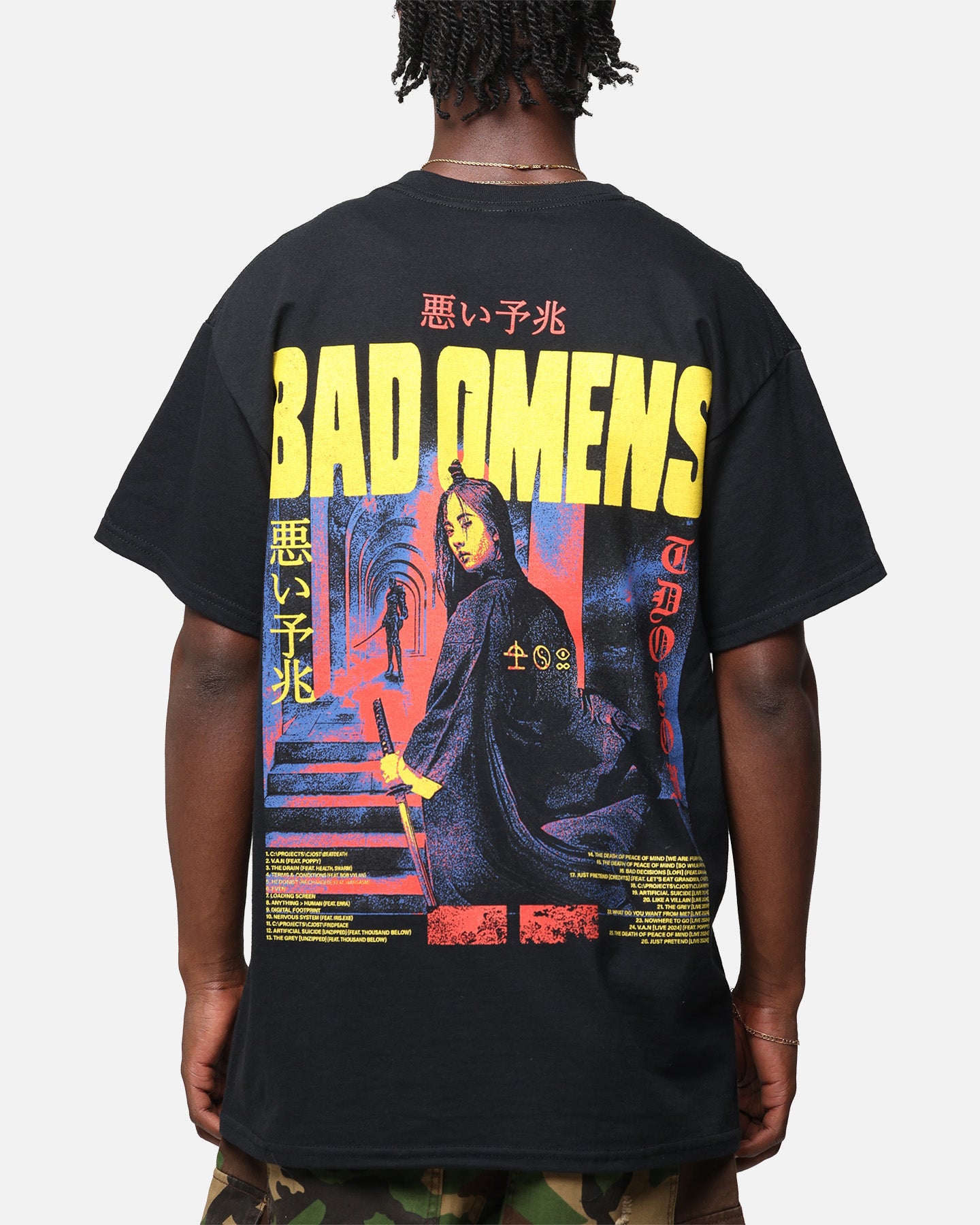 Bad Omens Samurai Girl T-Shirt Black、mySite、zt4zffjzw
