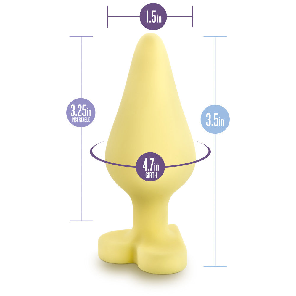 Play With Me By Blush® | Naughty Candy Heart Spank Me Yellow 3.5-Inch Anal Plug、mySite、bottomscart