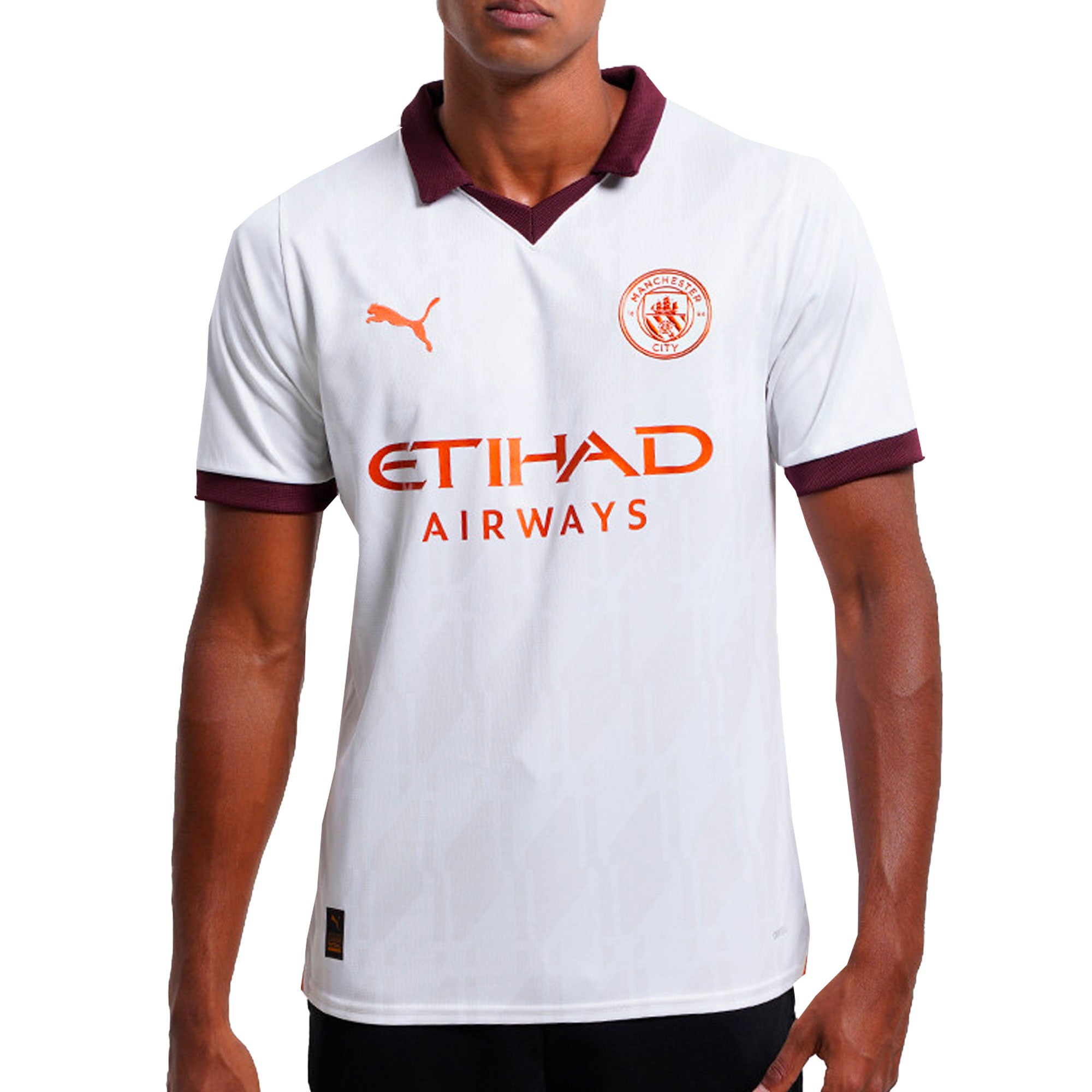 PUMA Men's Manchester City 2023/24 Away Jersey White/Red、mySite、bottomscart