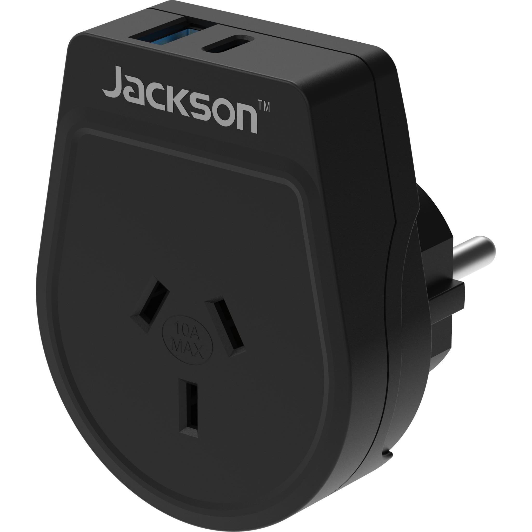 Jackson Outbound 20W Travel Adapter Europe with USB-A/C、mySite、camillekostekn