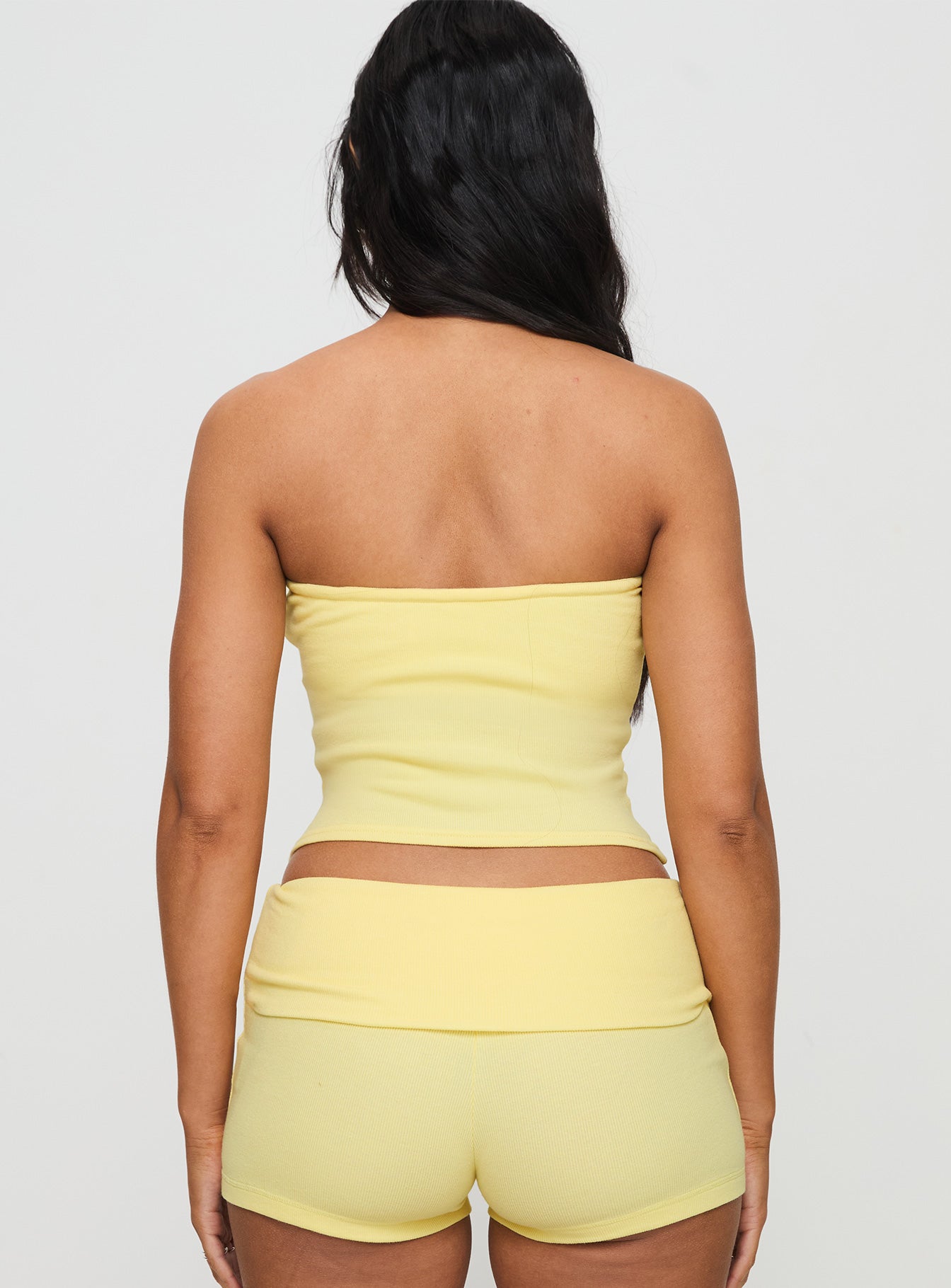 Baseline Strapless Rib Top Yellow、mySite、solidvoid