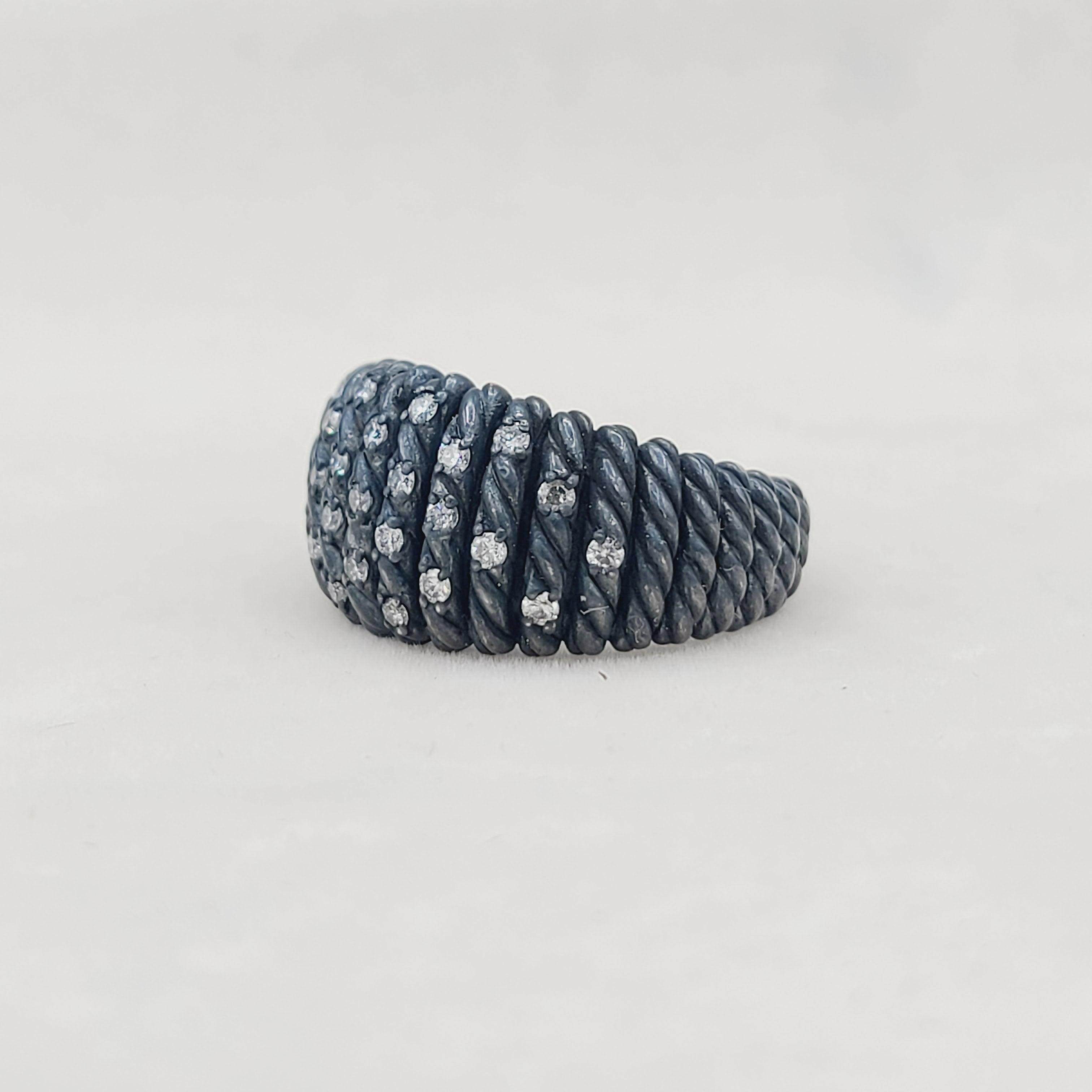 David Yurman Tempo Ring Black Rhodium & Diamonds、mySite、hinf8tx79