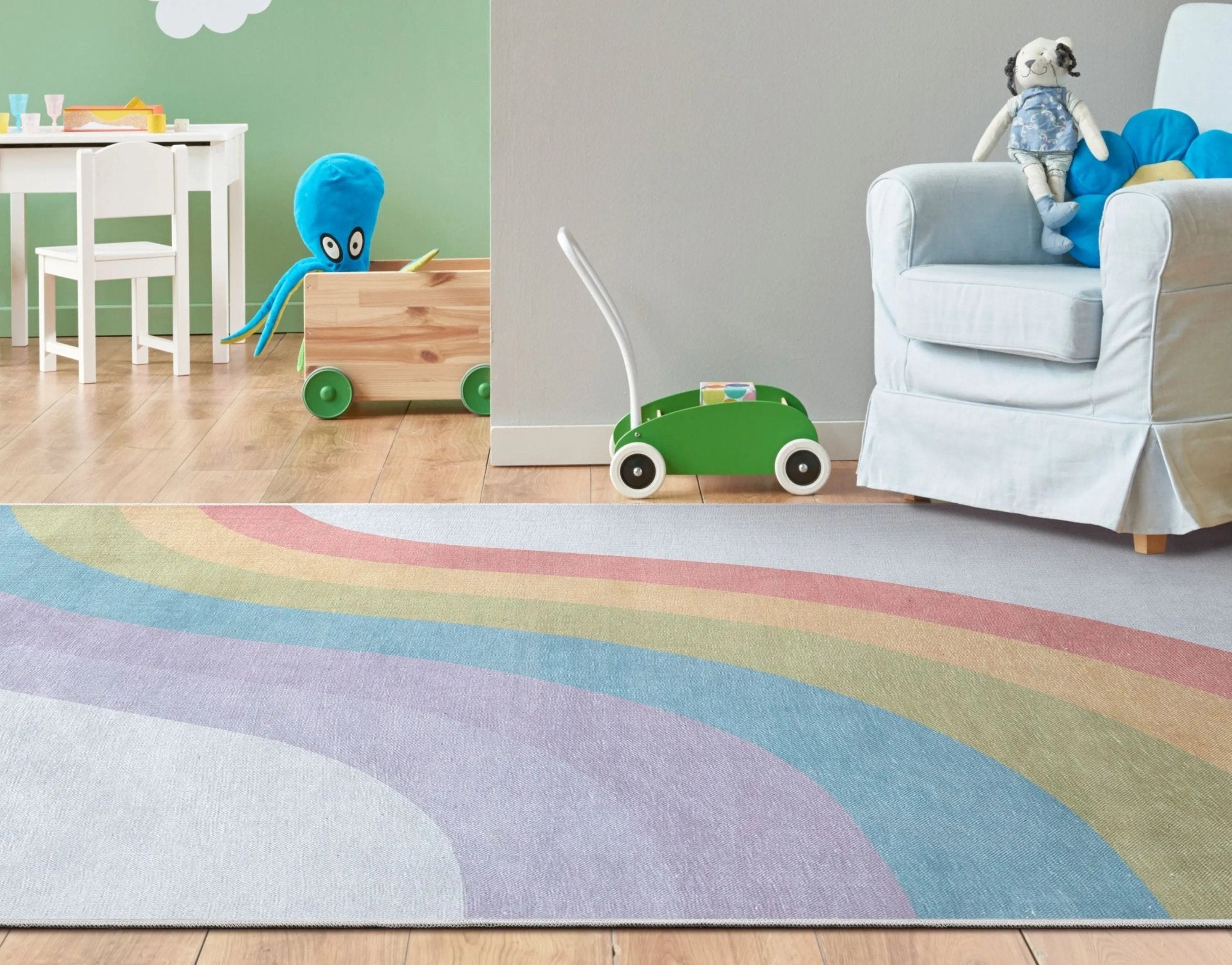 Rainbow Modern Multi Color Area Flat-Weave Rug、mySite、gigharbornorthrealestate