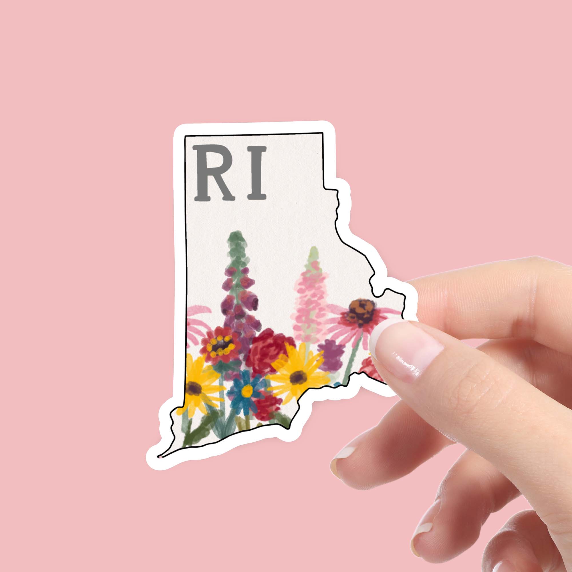  Rhode Island Painterly Pattern Sticker、mySite、ghnorth