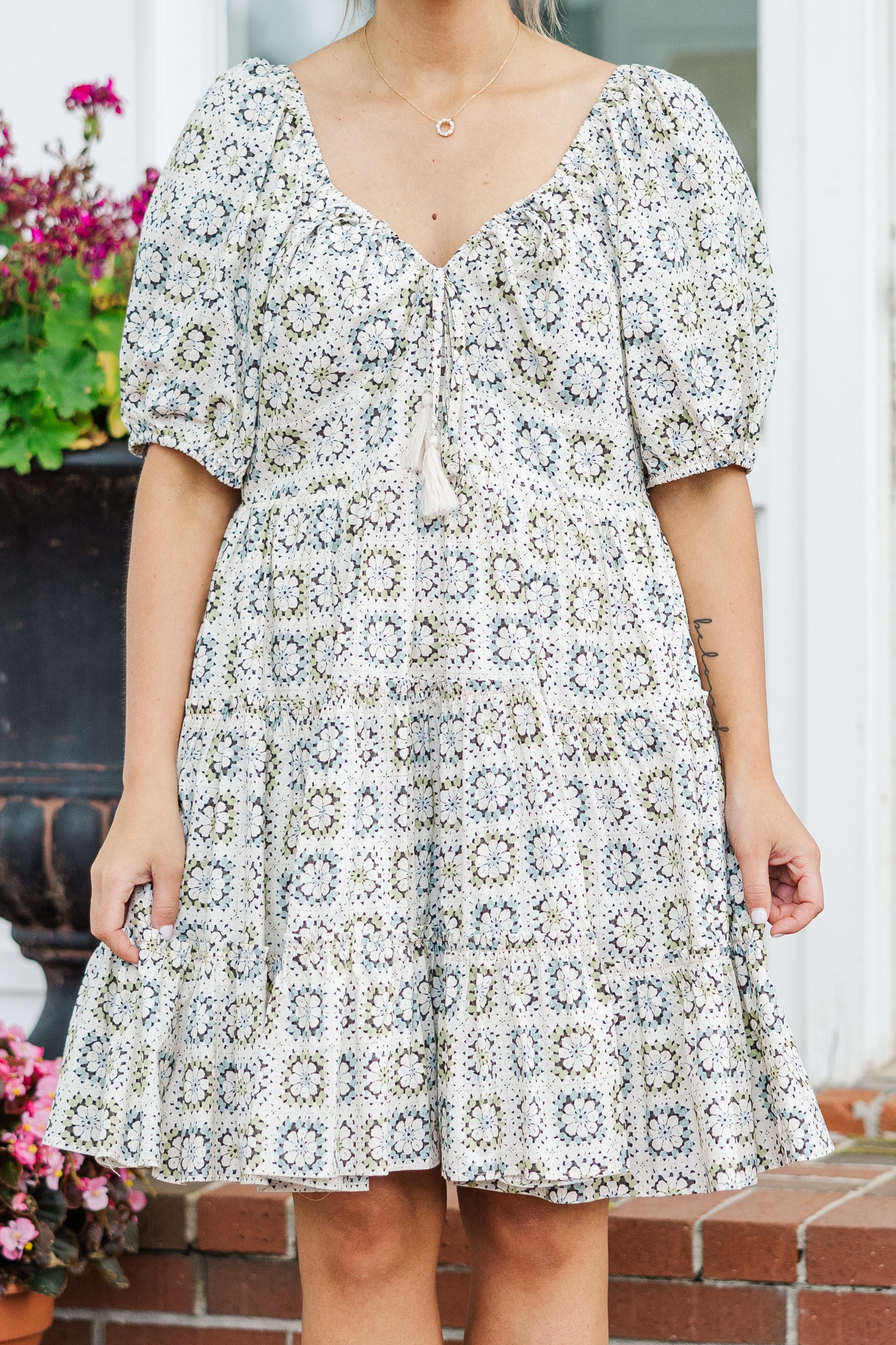  I Need You Now Dress, Sage Multi、mySite、justintrudeaud