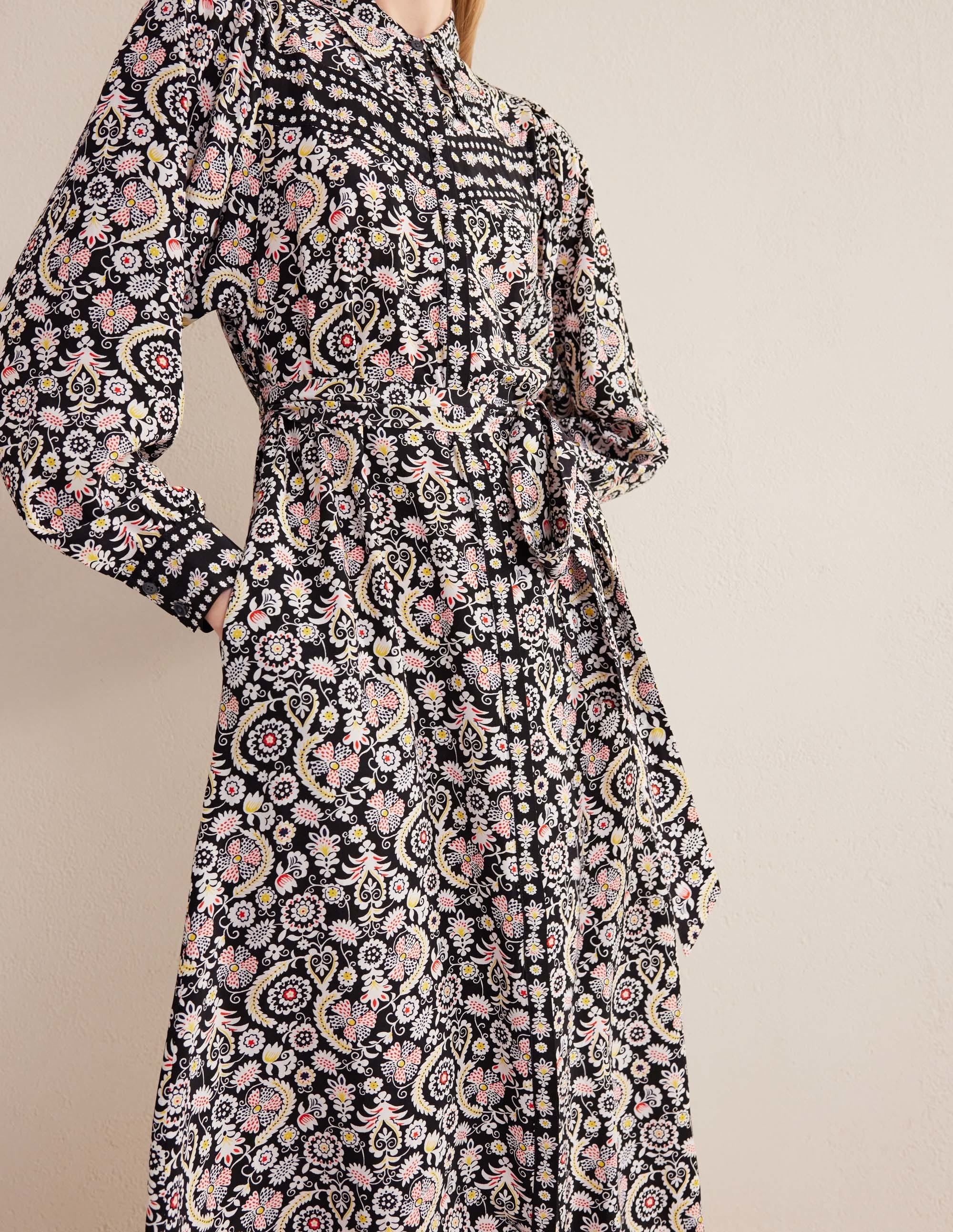  Midi Shirt Dress-Black, Tropic Charm、mySite、ashleygrahame