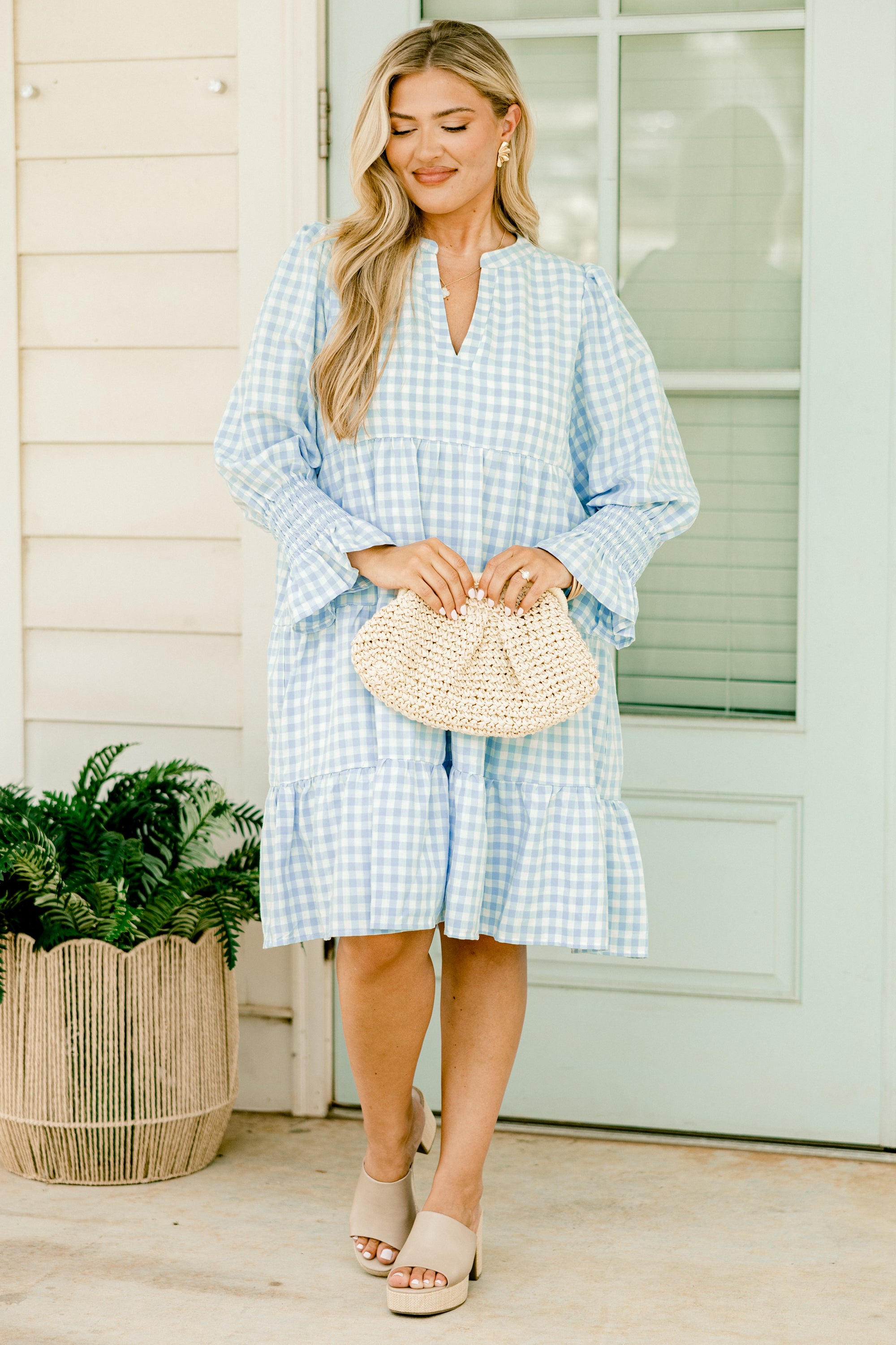  What You Know Dress, Blue Gingham、mySite、justintrudeaud
