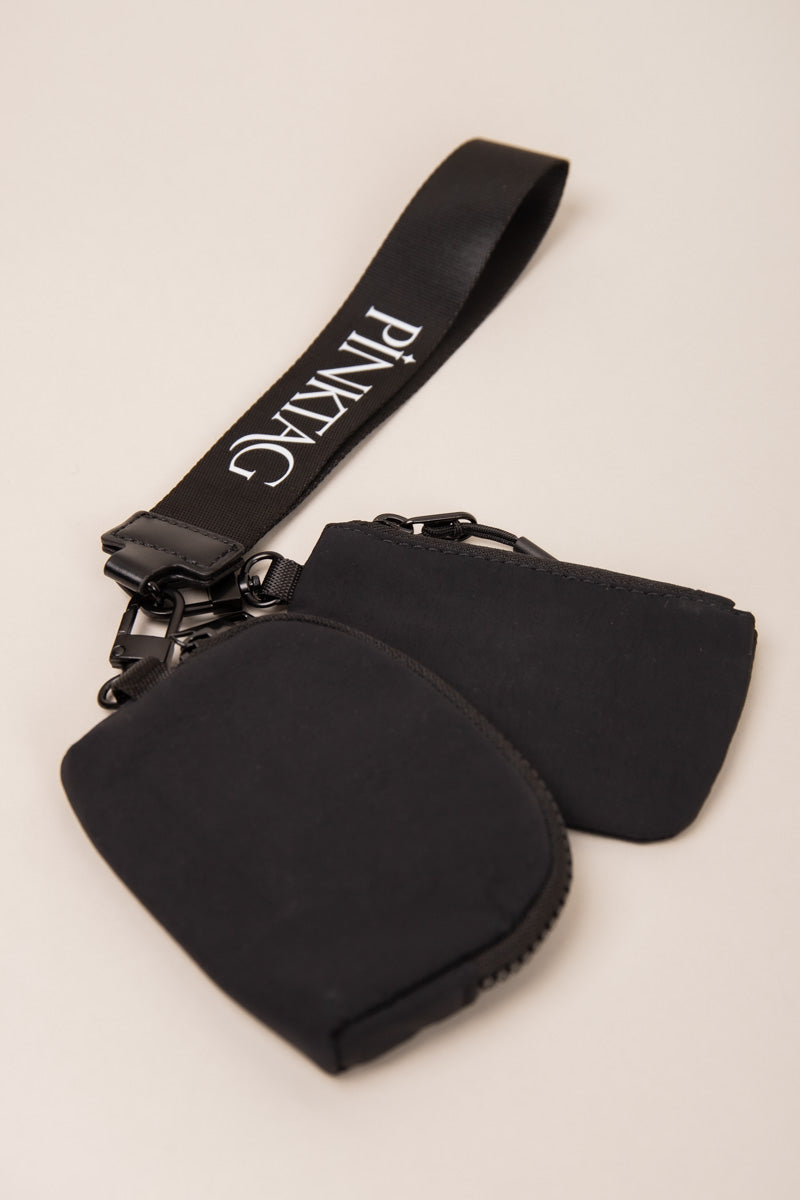 Two Pouch PinkTag Wristlet- Black、mySite、hinf8tx79