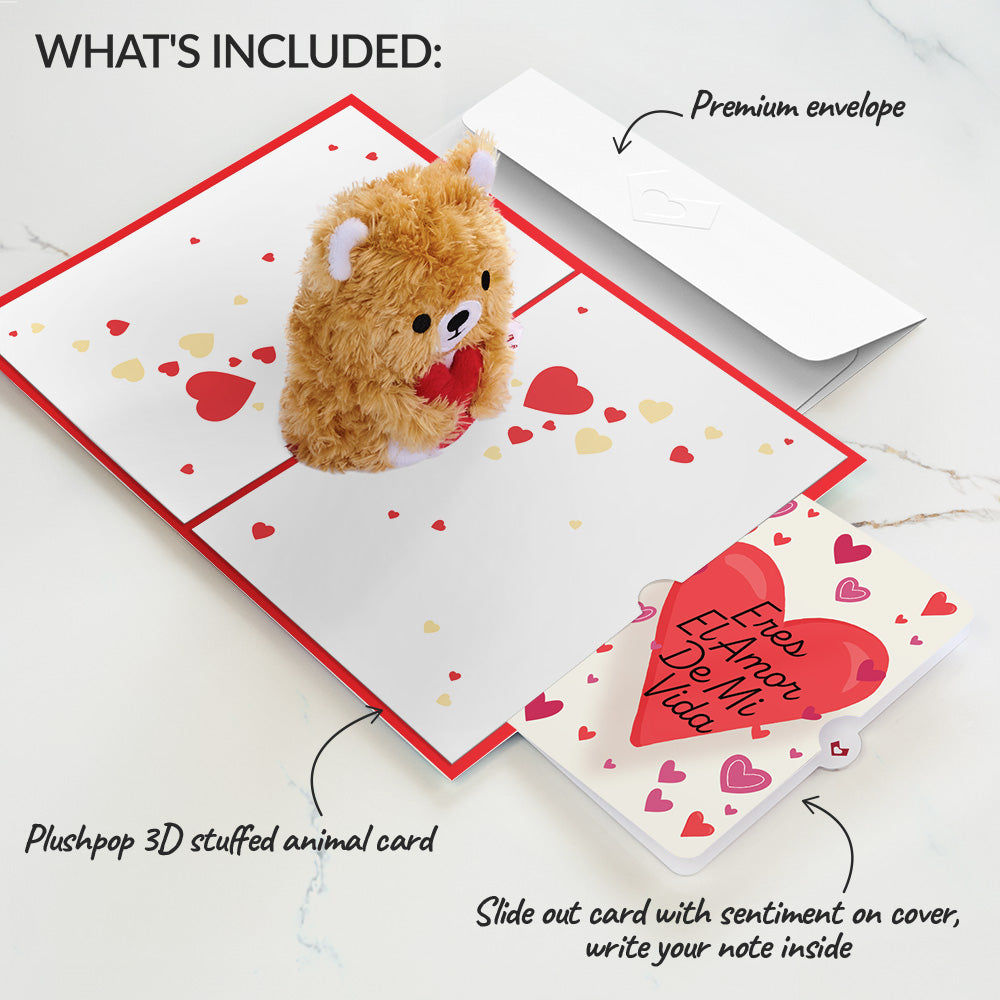 You're The Beary Best Eres El Amor De Mi Vida Valentine Plushpop Card and Sentiment Set、mySite、solidvoid