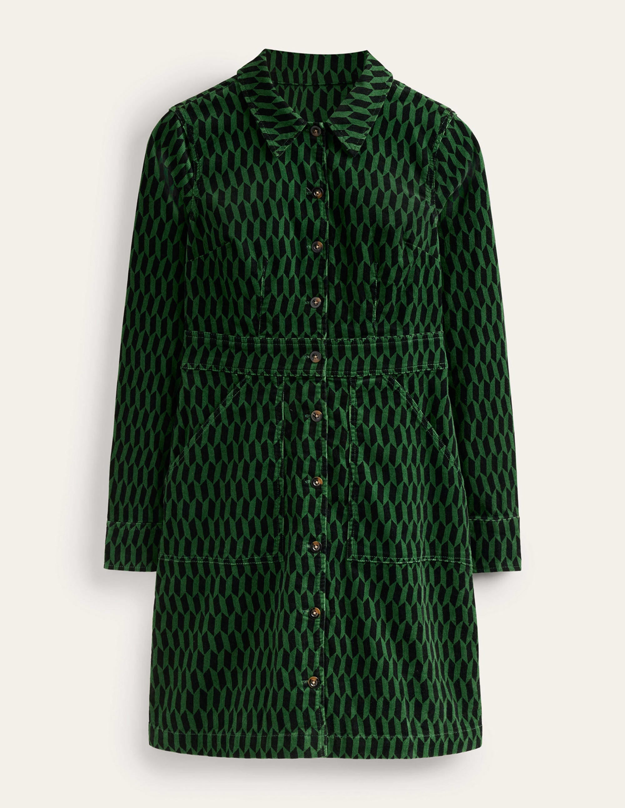  Flora Cord Shirt Dress-Amazon Green, Block Tile、mySite、ashleygrahame