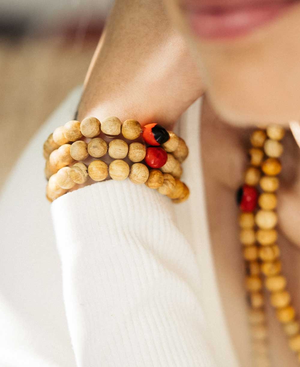 Palo Santo Bracelet With Huayruro Seed、mySite、topwebapps