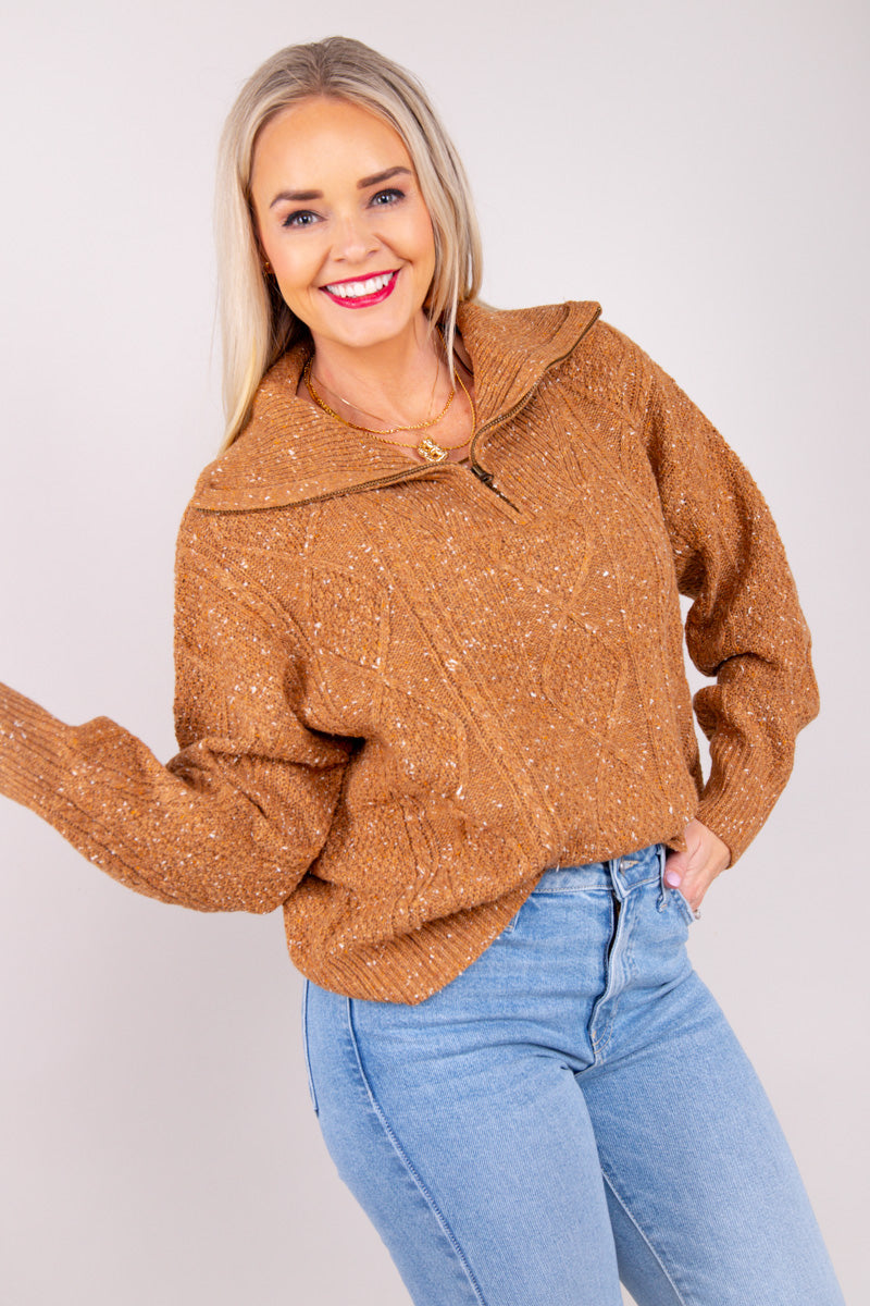 Speckled Teddy Quarter Zip - FINAL SALE、mySite、hinf8tx79