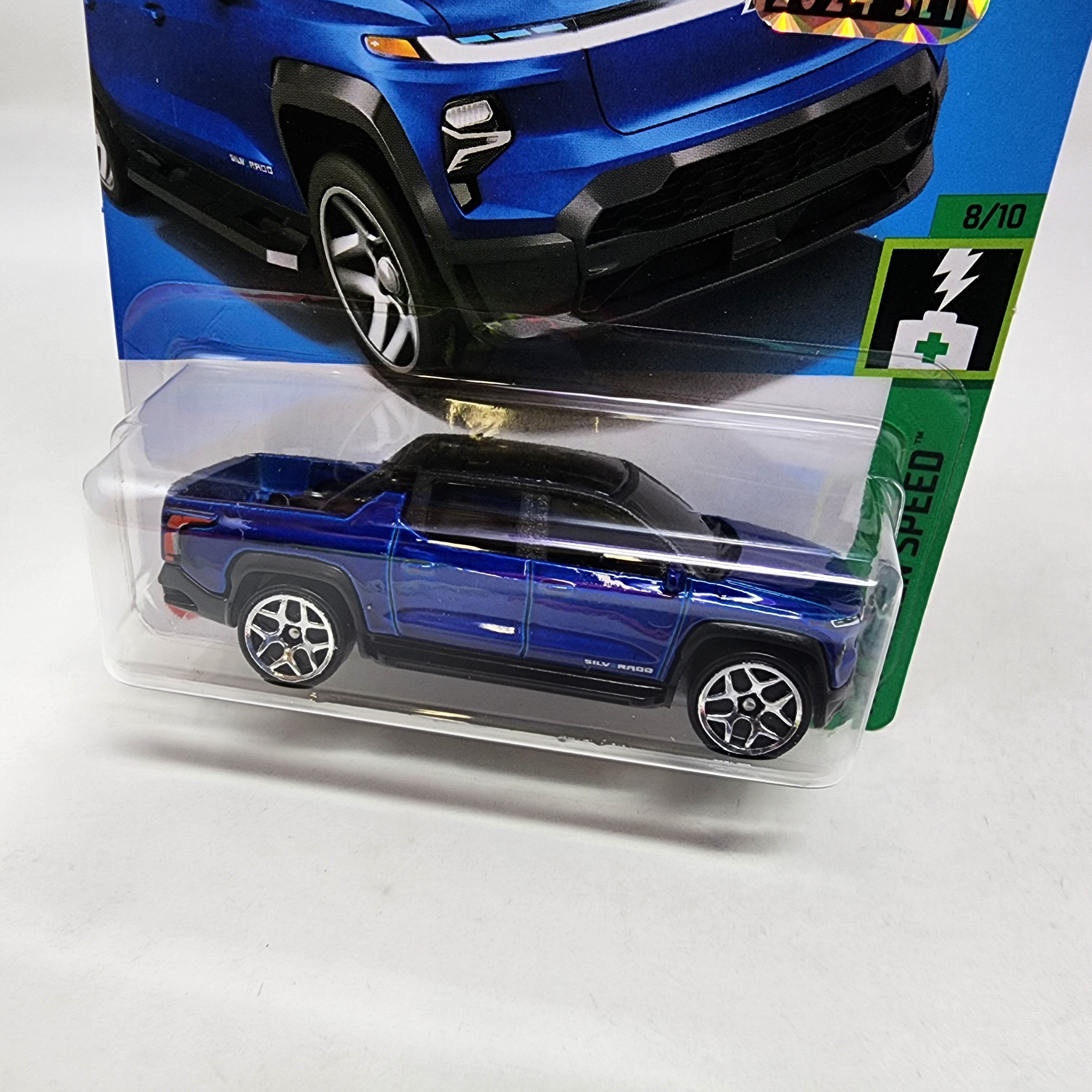 Silverado EV RST #110 * BLUE * 2024 Hot Wheels Basic w/ Factory Holo、mySite、hgirdovlk