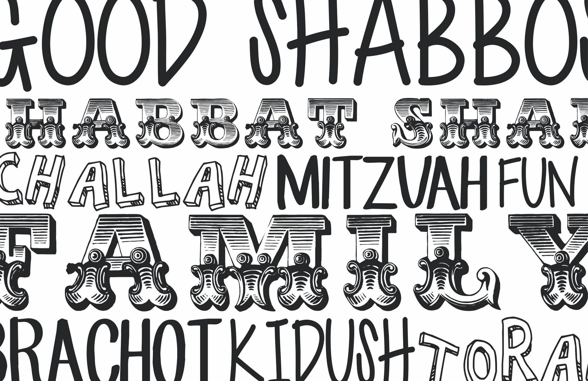  Fonts Shabbat Placemats、mySite、elrpsem3k