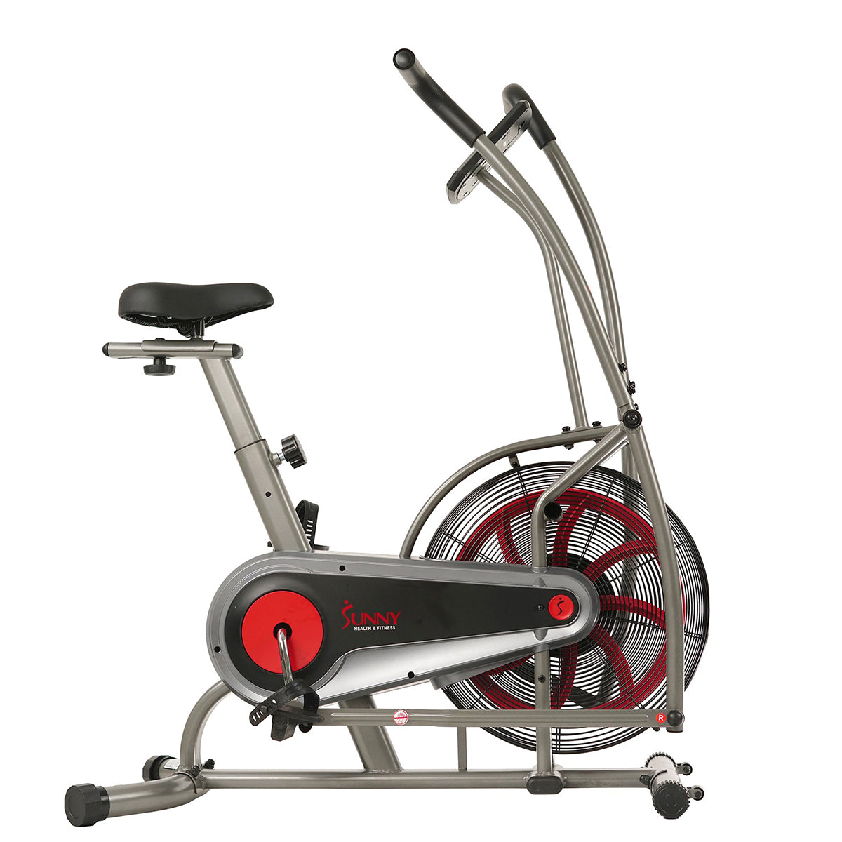  Motion Air Bike, Fan Exercise Bike with Unlimited Air Resistance and Device Holder、mySite、ghnorth