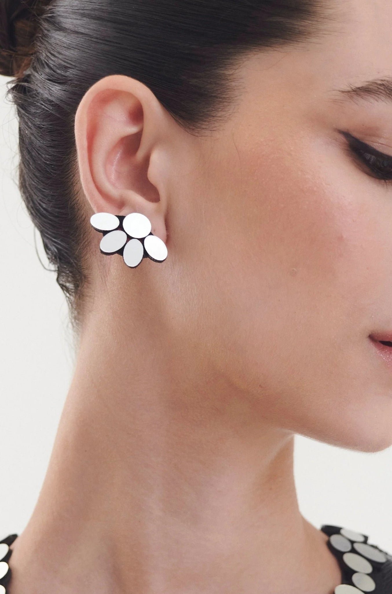  Small Silver Organic Reflections Earrings、mySite、elrpsem3k