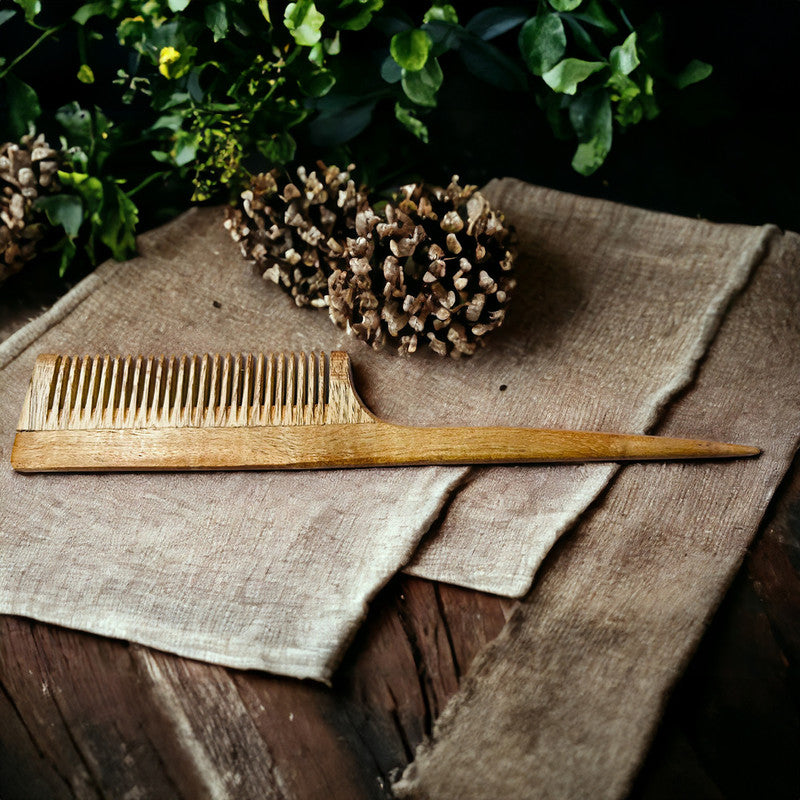 Wooden Neem Comb | Styling Tail Comb | Brown、mySite、camillekostekn