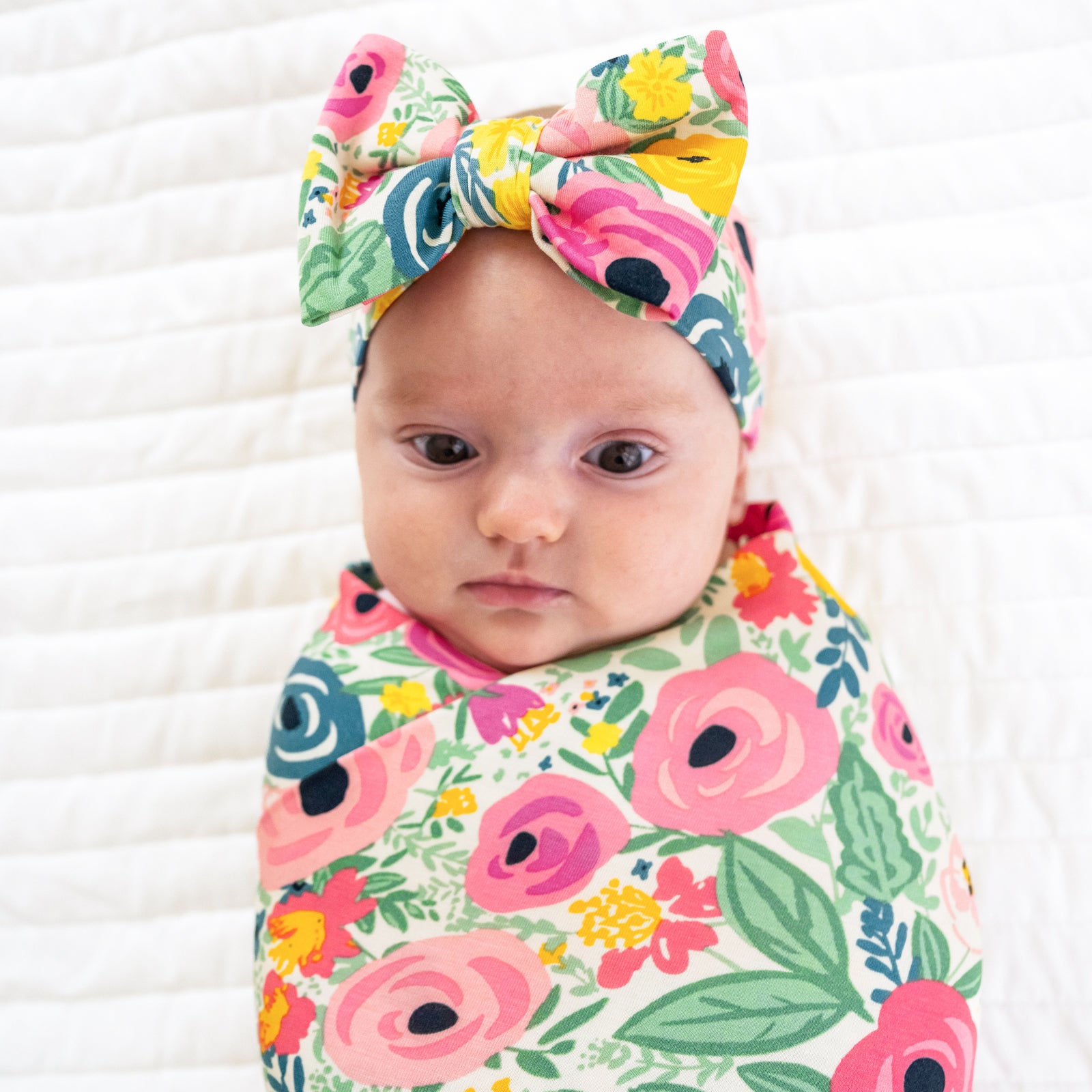 Secret Garden Swaddle & Luxe Bow Headband Set、mySite、g9winljtr