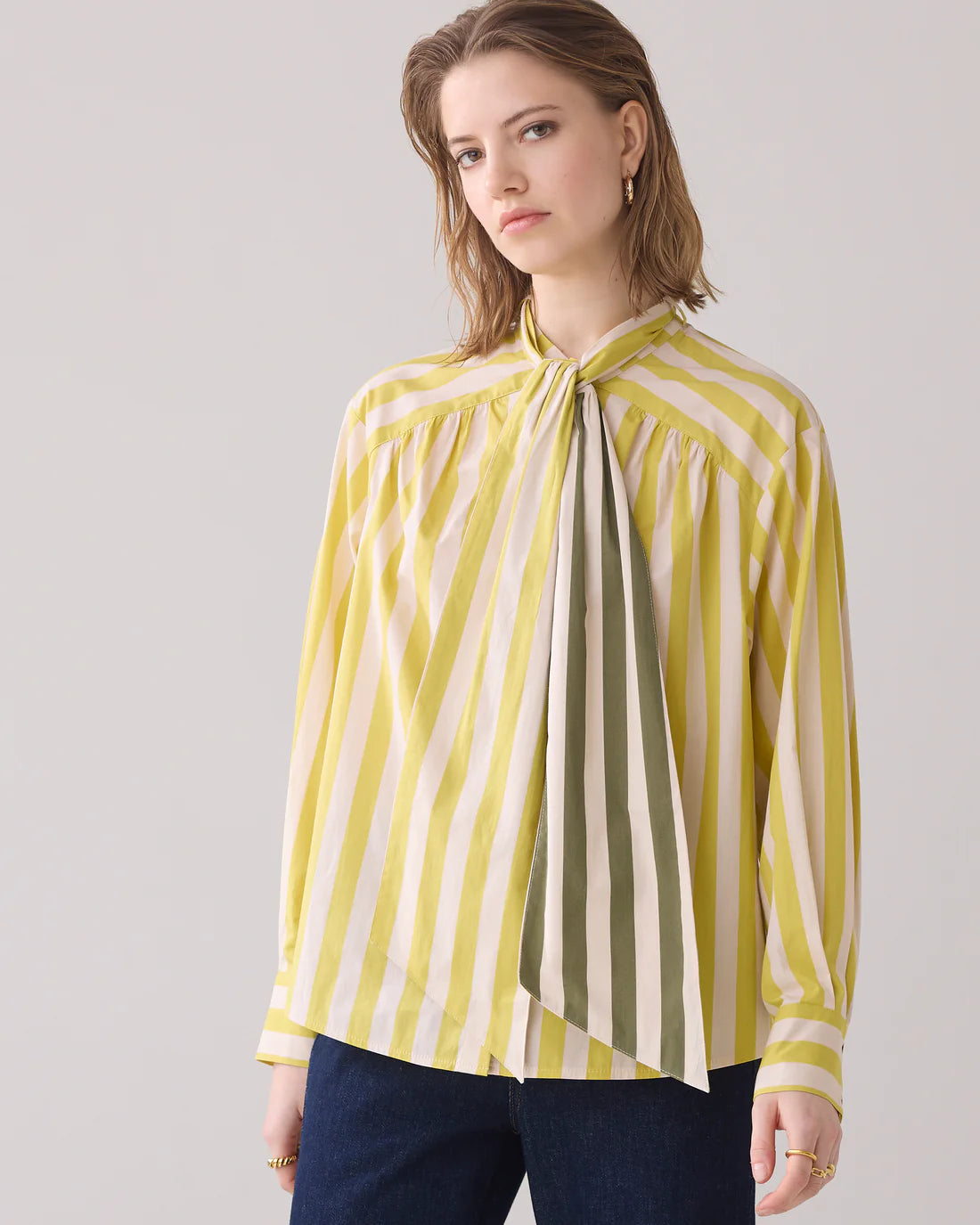 Summum Contrast Bow Tie Blouse - Final Sale、mySite、noshort