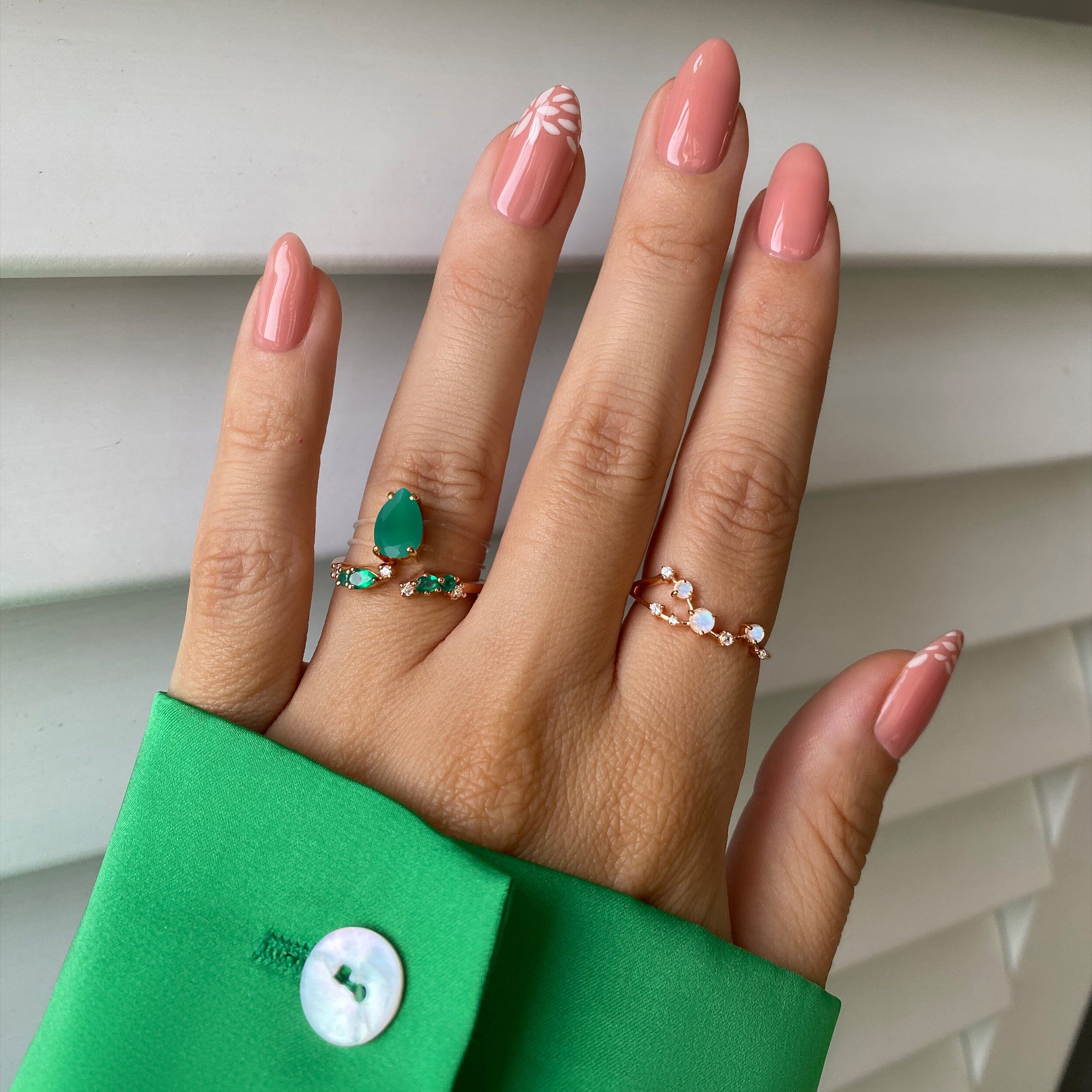 Green Onyx Ring Floating Sway - May Birthstone、mySite、hinf8tx79