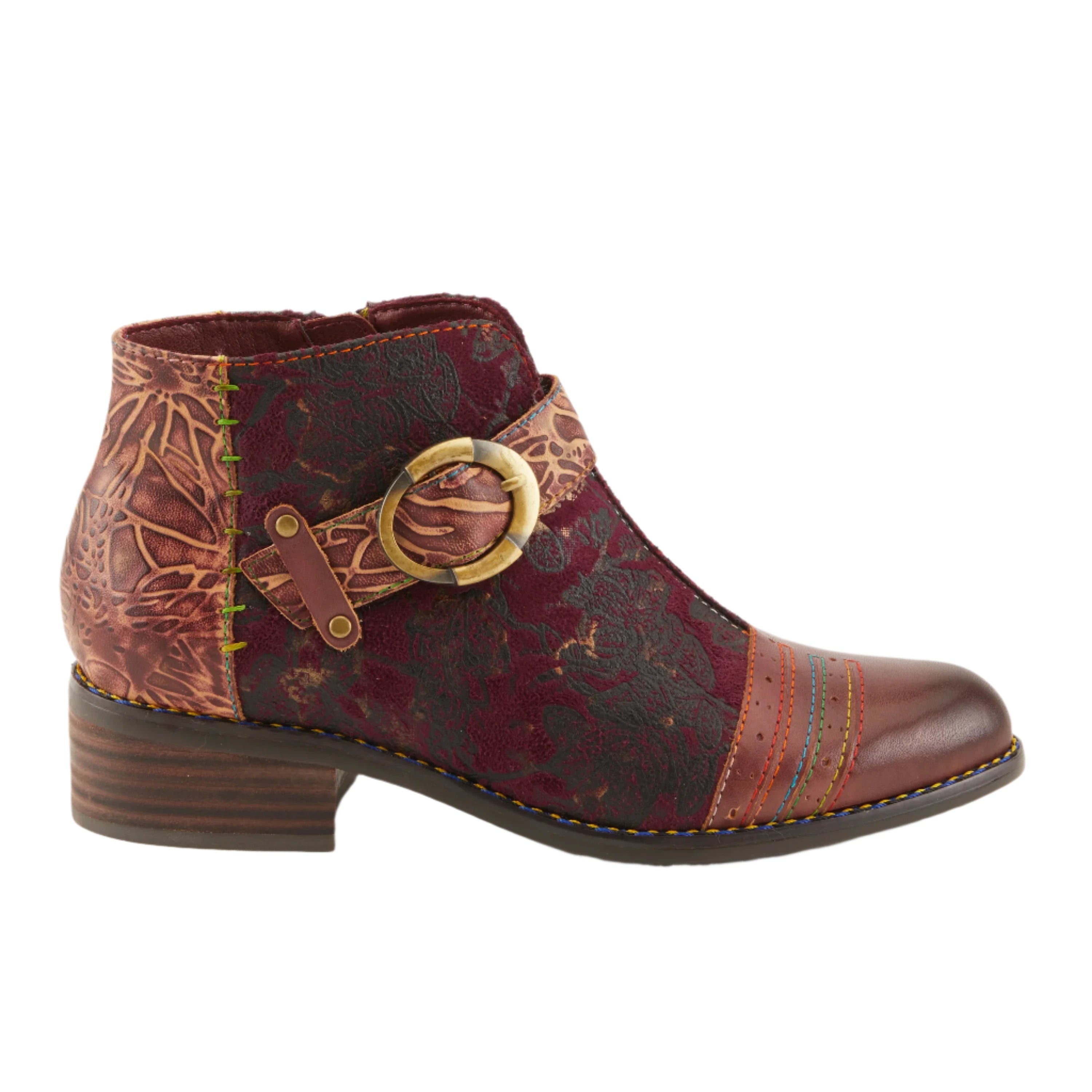  L'Artiste by Spring Step Women's Georgiana French Style Boot - Purple Multi、mySite、preschool7hills