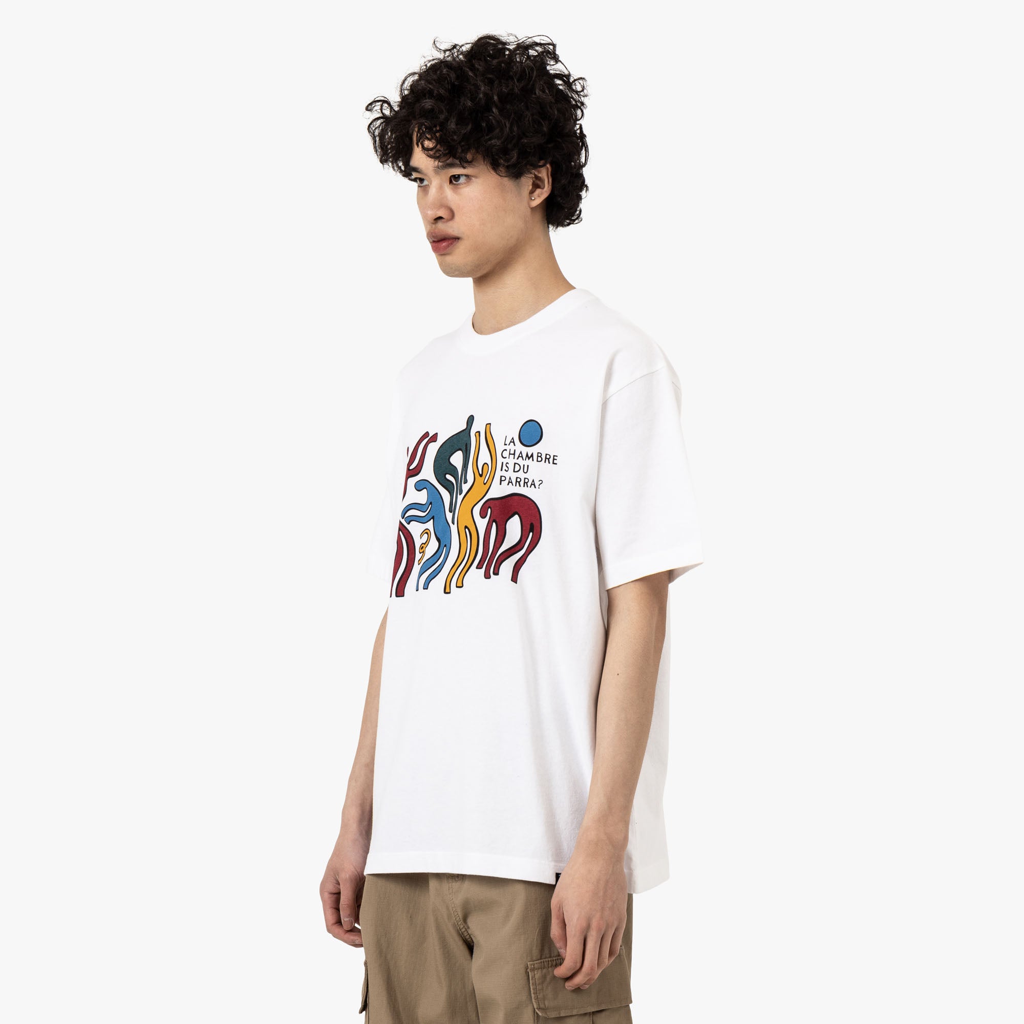  by Parra La Chambre Nuit T-Shirt White、mySite、merchandisen