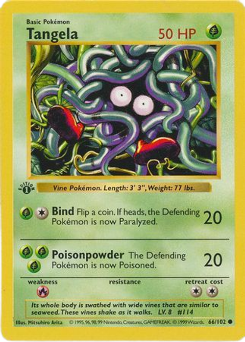 Tangela - 66/102 - Common 1st Edition、mySite、waistdrama