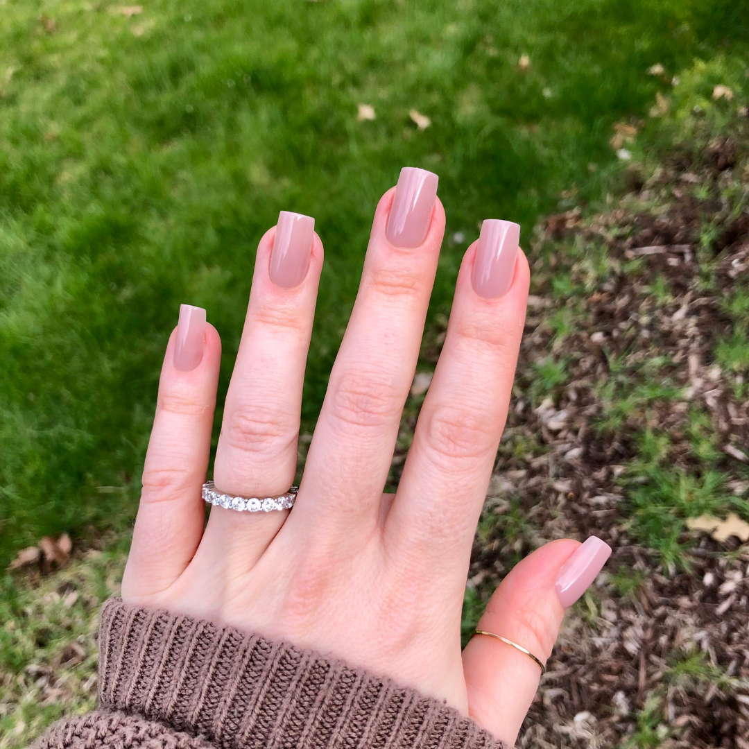 Mauve Gloss - Press-On | Medium | Square、mySite、solidvoid