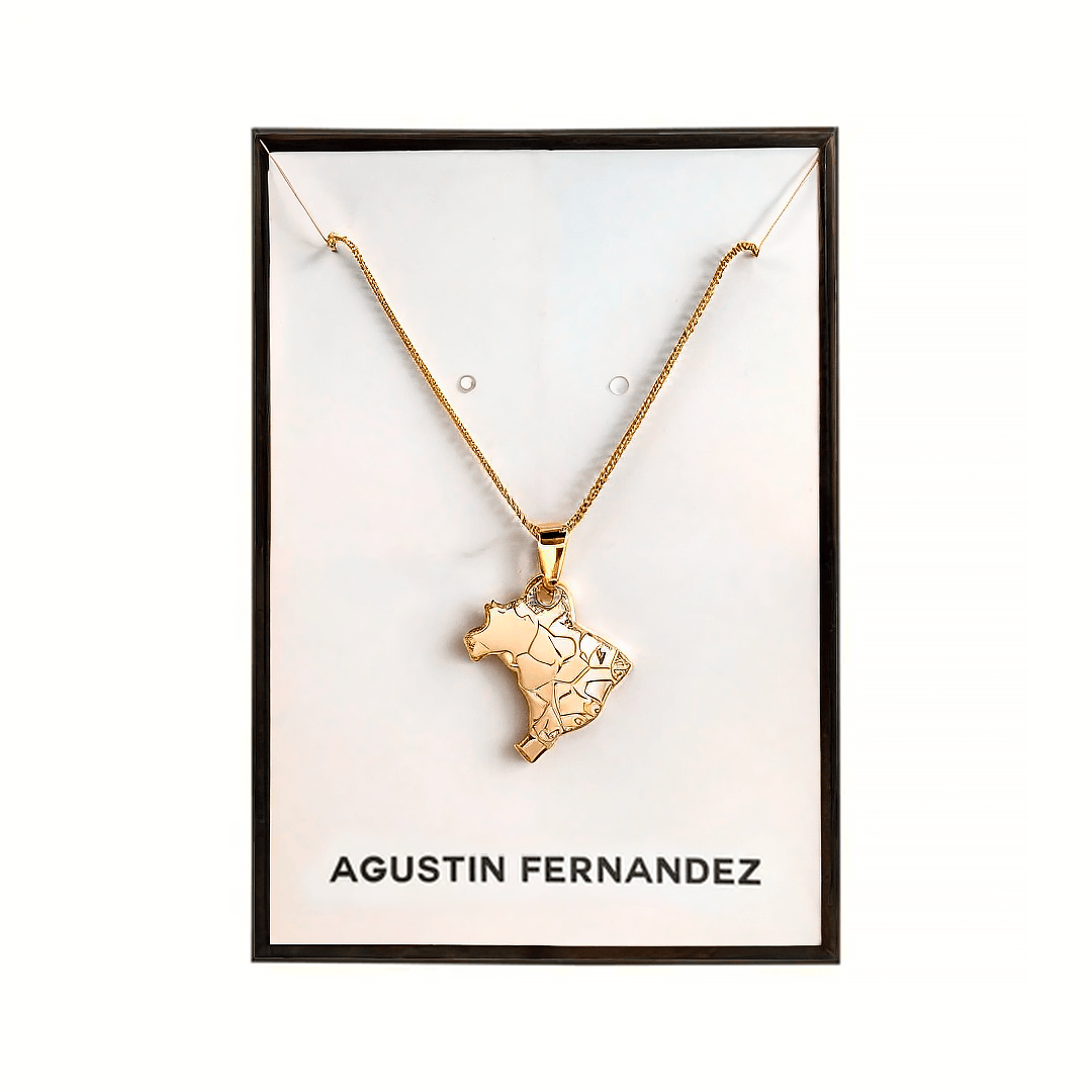 COLAR ESTADOS OURO Banhado em Ouro 18K tecnologia antial茅rgica n铆quel free garantia、mySite、camillekostekn