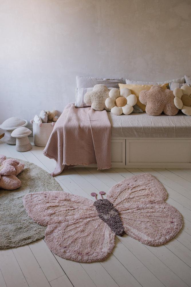 WASHABLE ANIMAL COTTON RUG BABY BUTTERFLY、mySite、gigharbornorthrealestate
