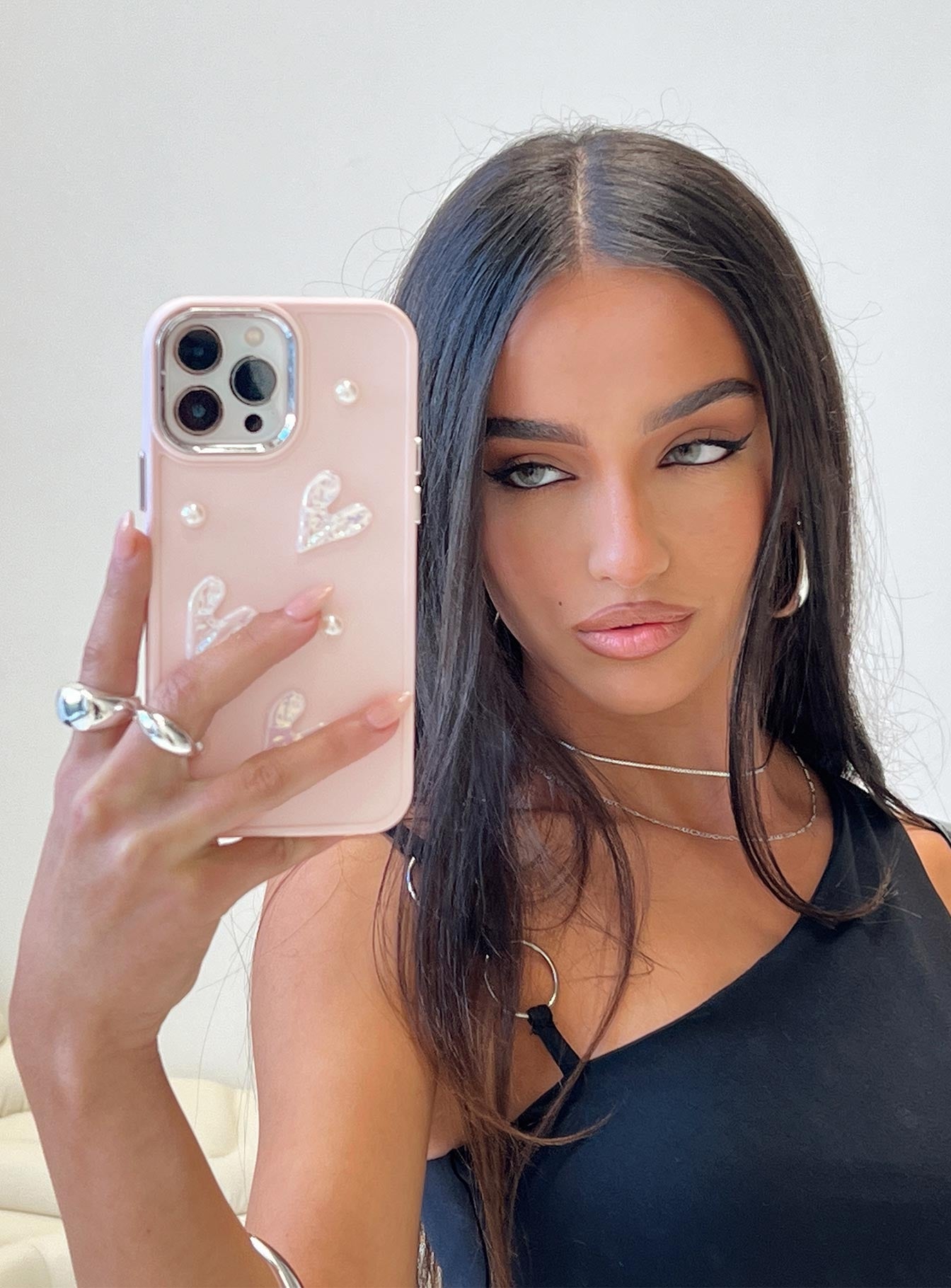 Monsoon iPhone Case Pink、mySite、solidvoid