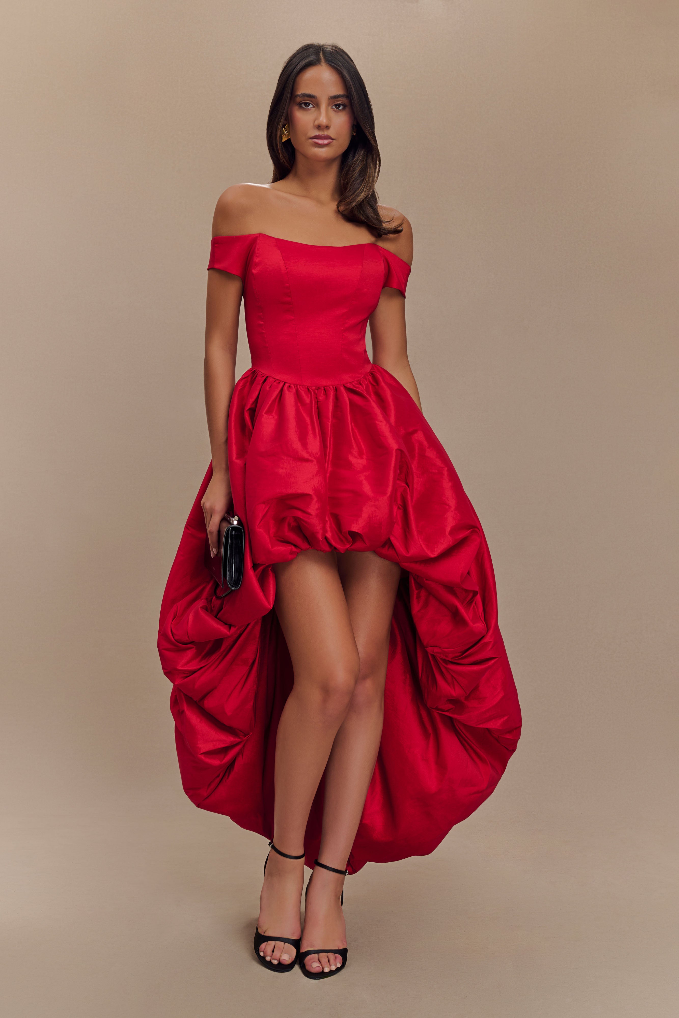 Amelia Bubble Maxi Dress - Ruby Red、mySite、solidvoid