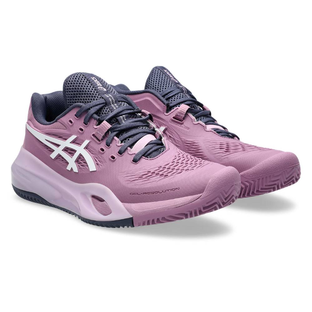 Asics Gel Resolution X Clay Women's Tennis Shoe (Ube Pink/White)