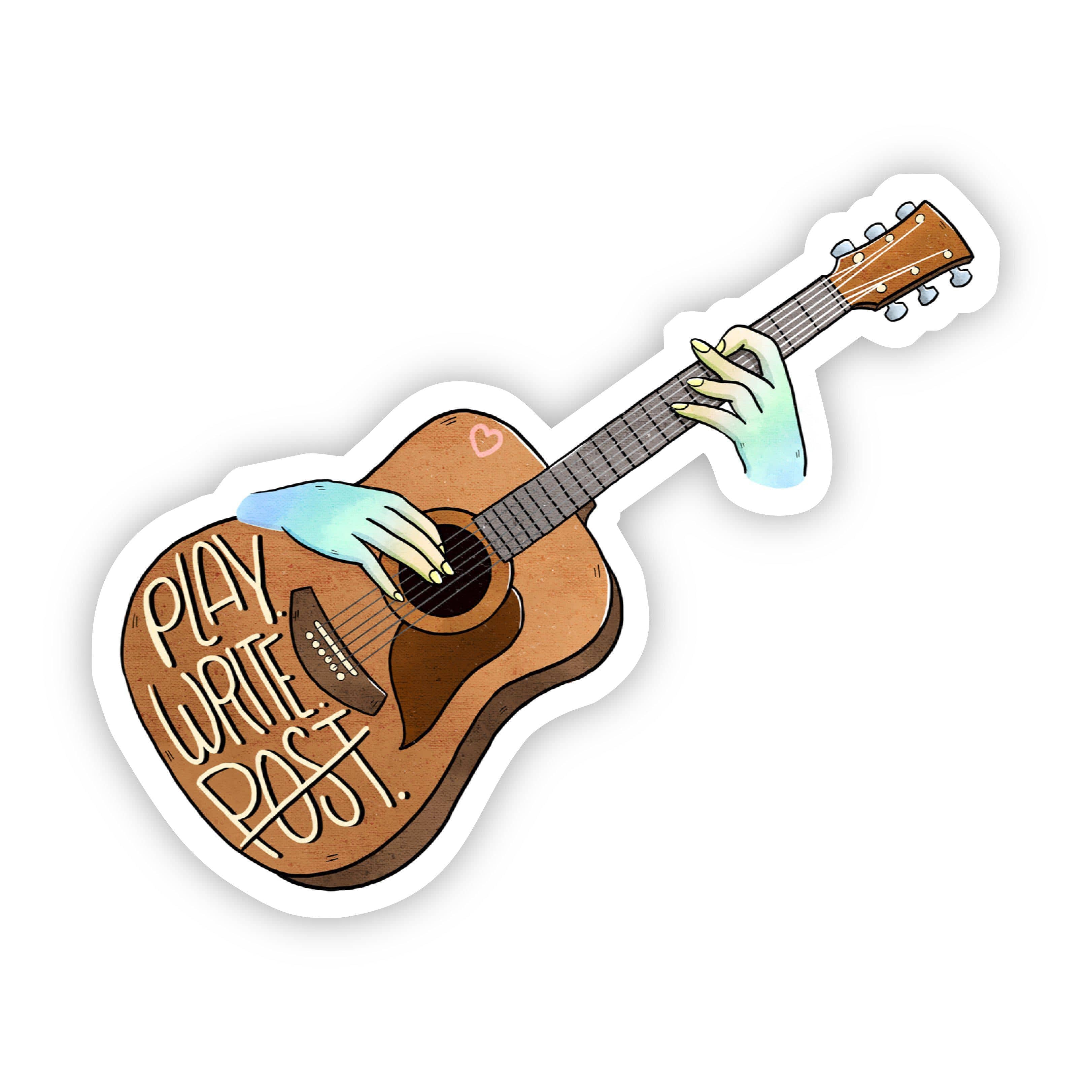  Play. Write. Post. Guitar Sticker、mySite、elrpsem3k