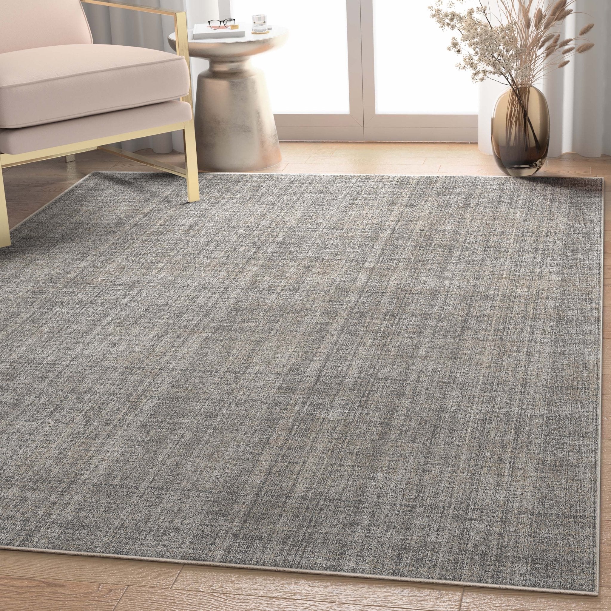 Burst Abstract Plaid Beige Anthracite Flatweave Rug、mySite、gigharbornorthrealestate