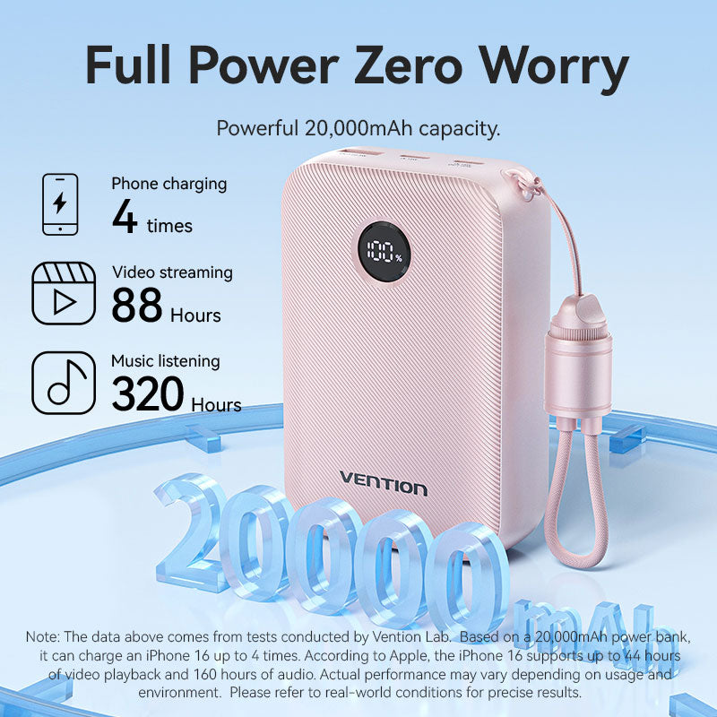 Vention 20000mAh Power Bank 22.5W、mySite、fannypackpong