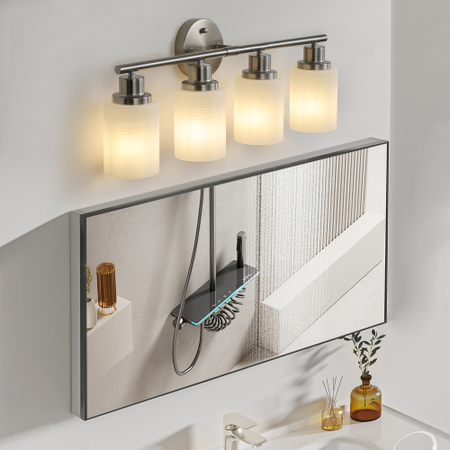 39" Modern 6-Light Vanity Bathroom Mirror Light, Frosted White Glass with Black Iron Frame, Contemporary Wall Sconce for Bedroom, Bathroom, and Dressing Room (No Bulbs)、、eastwooduniform