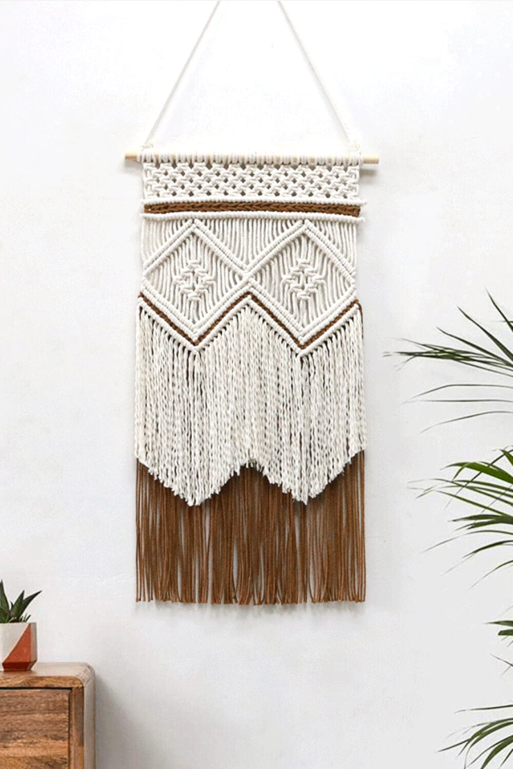 Two-Tone Handmade Macrame Wall Hanging、mySite、g9winljtr