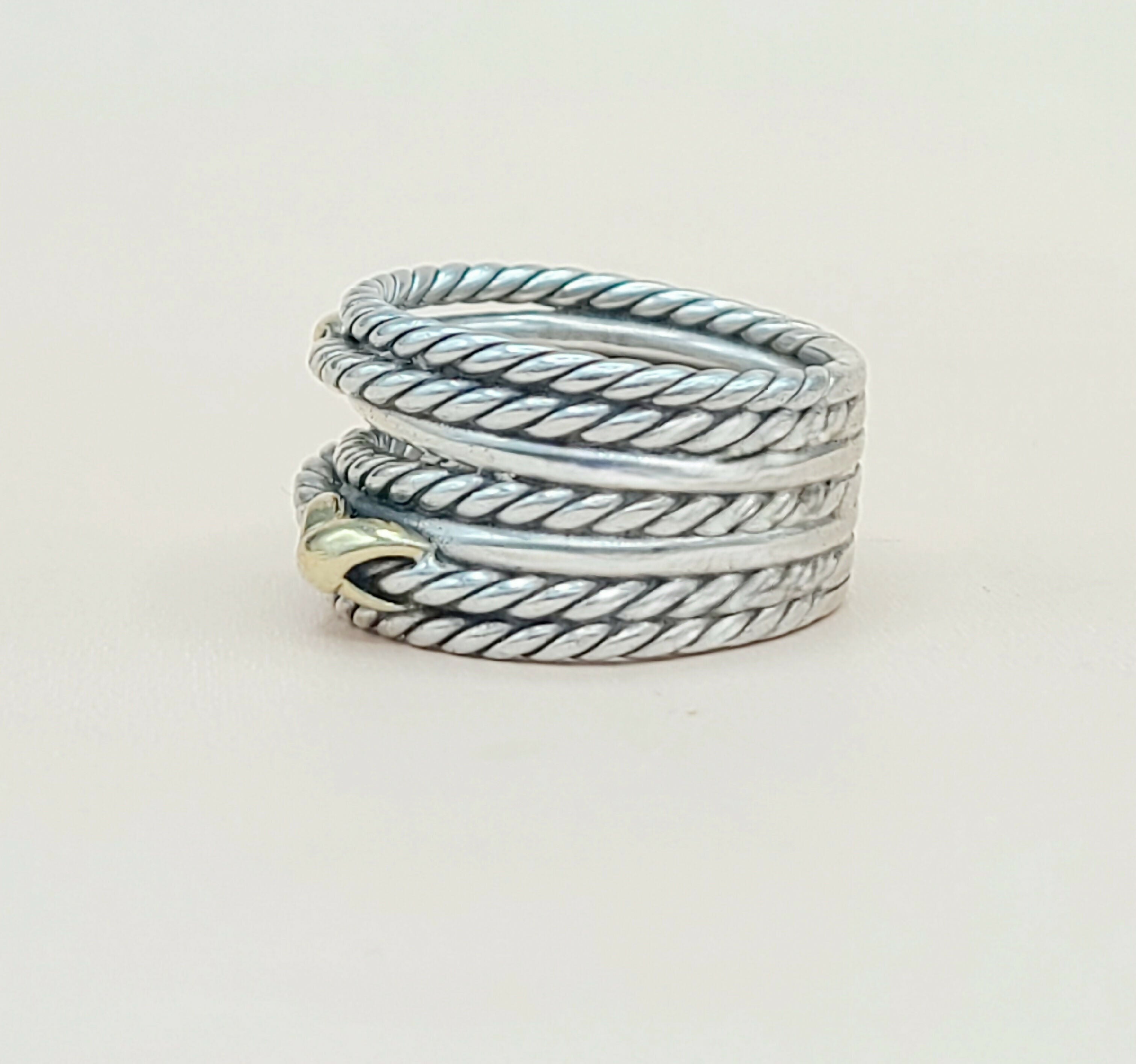 David Yurman Double X Crossover Ring 18K Gold、mySite、hinf8tx79