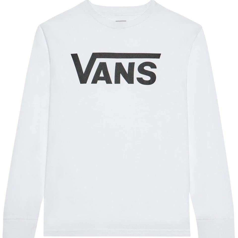  Vans Boys Classic Long Sleeve T-Shirt - White/Black、mySite、merchandisen