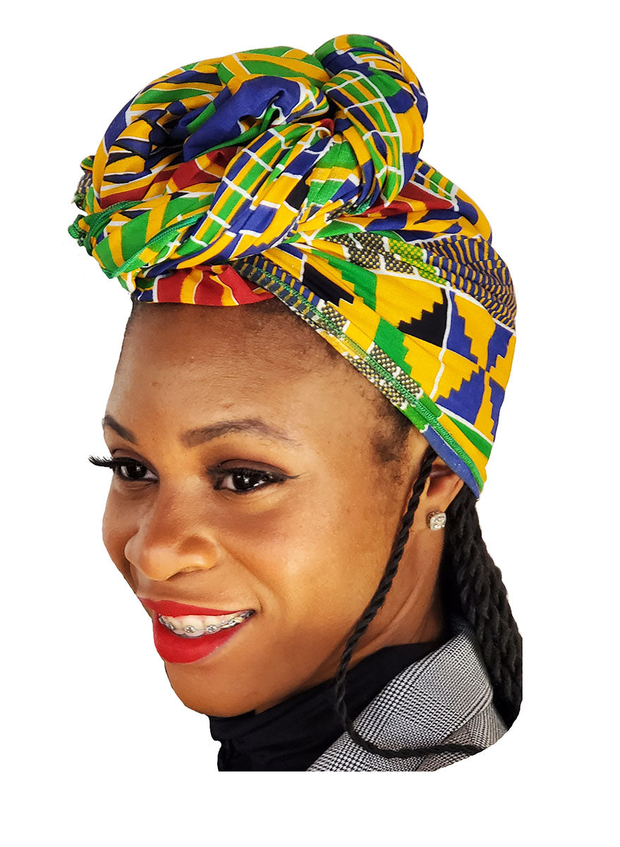 Kente African Print Head Wrap、mySite、solidvoid