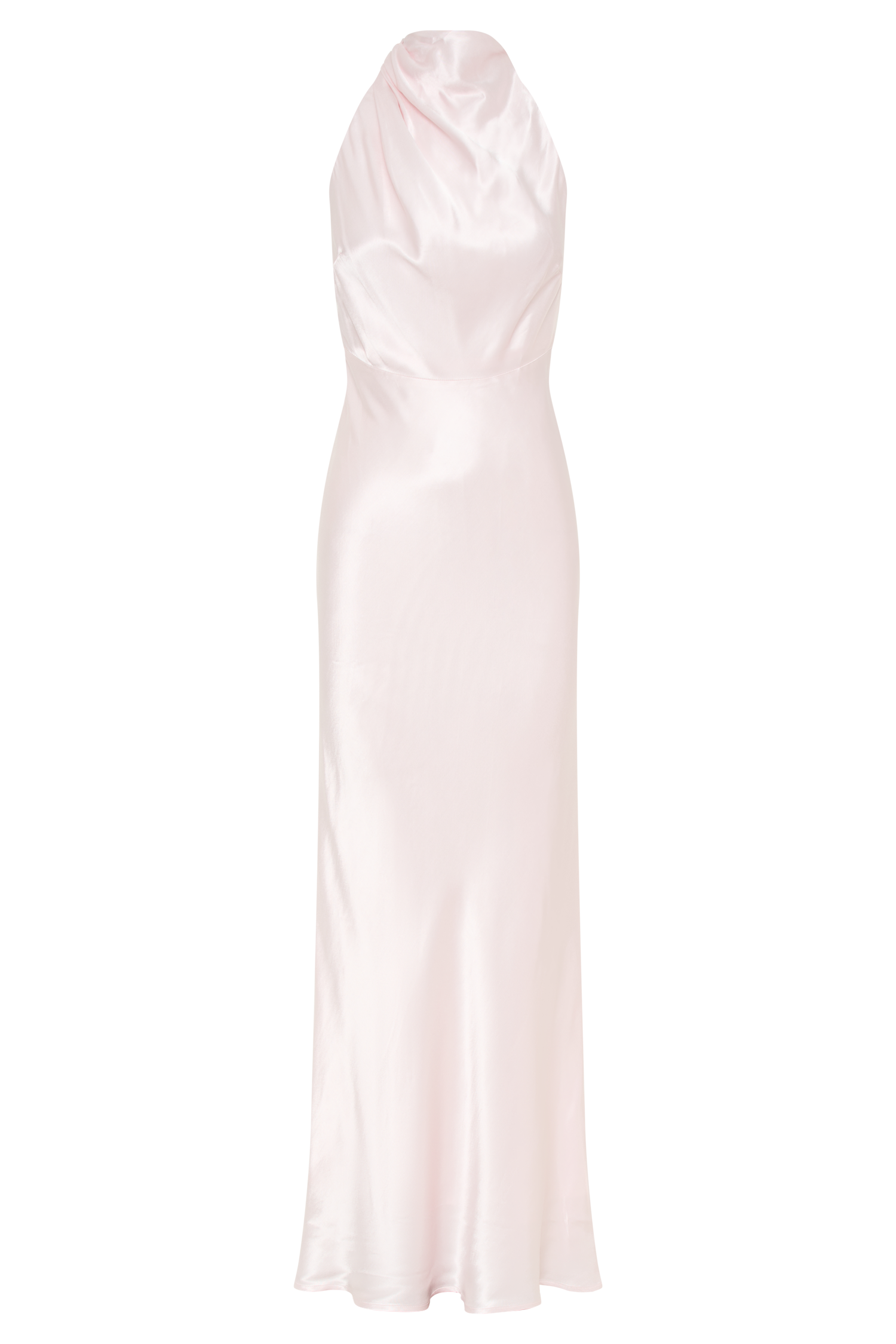 Esther Iridescent Satin Cowl Maxi Dress - Pale Pink、mySite、solidvoid