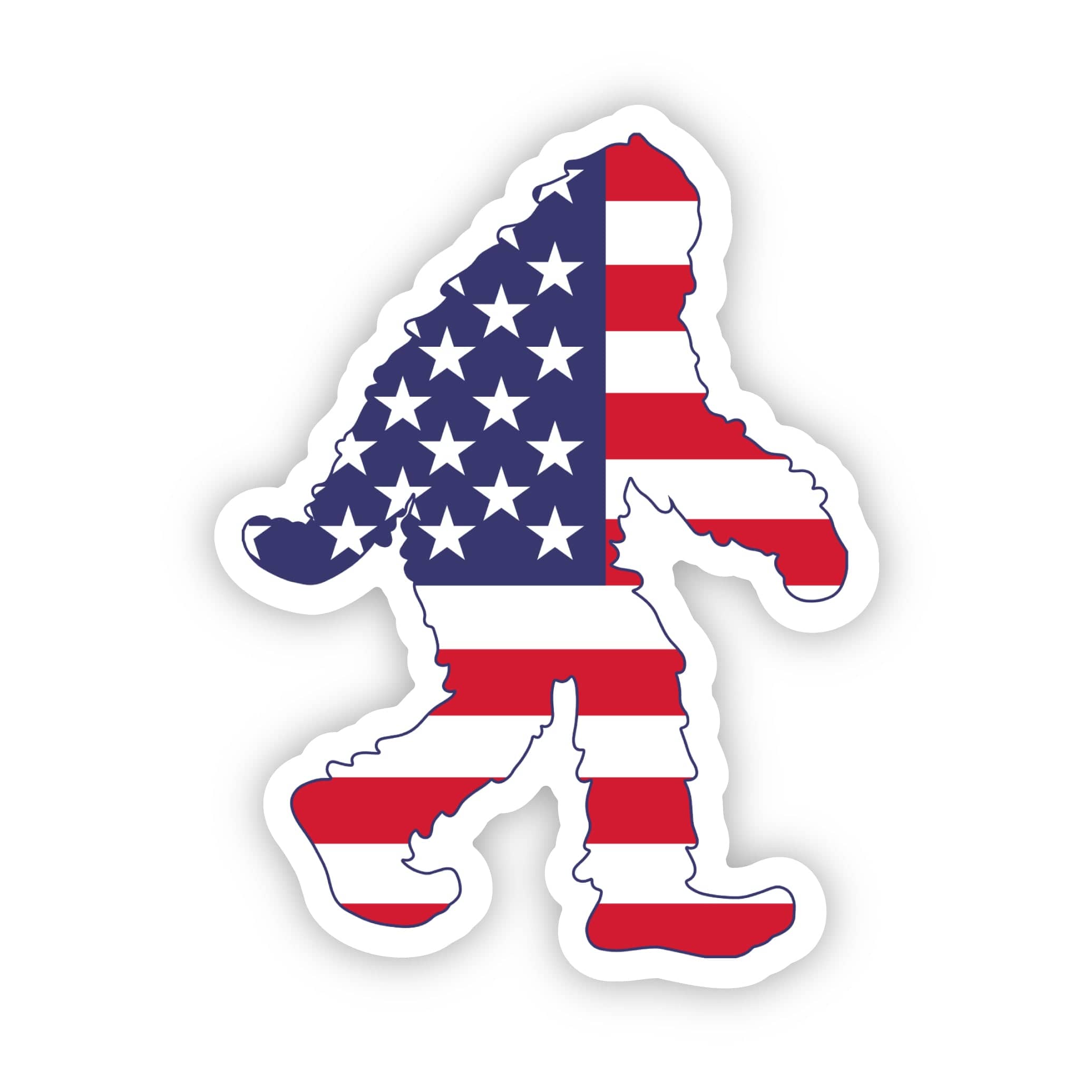  Sasquatch Sticker - American Flag、mySite、ghnorth