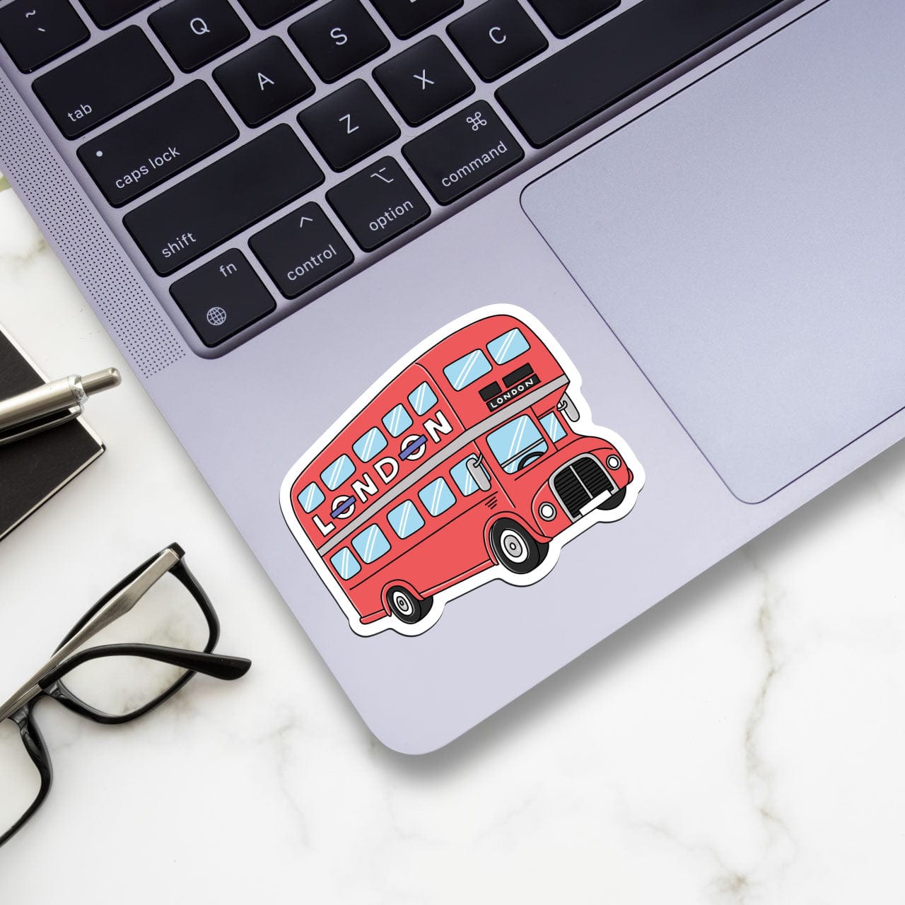  London Red Double Decker Bus Sticker、mySite、ghnorth