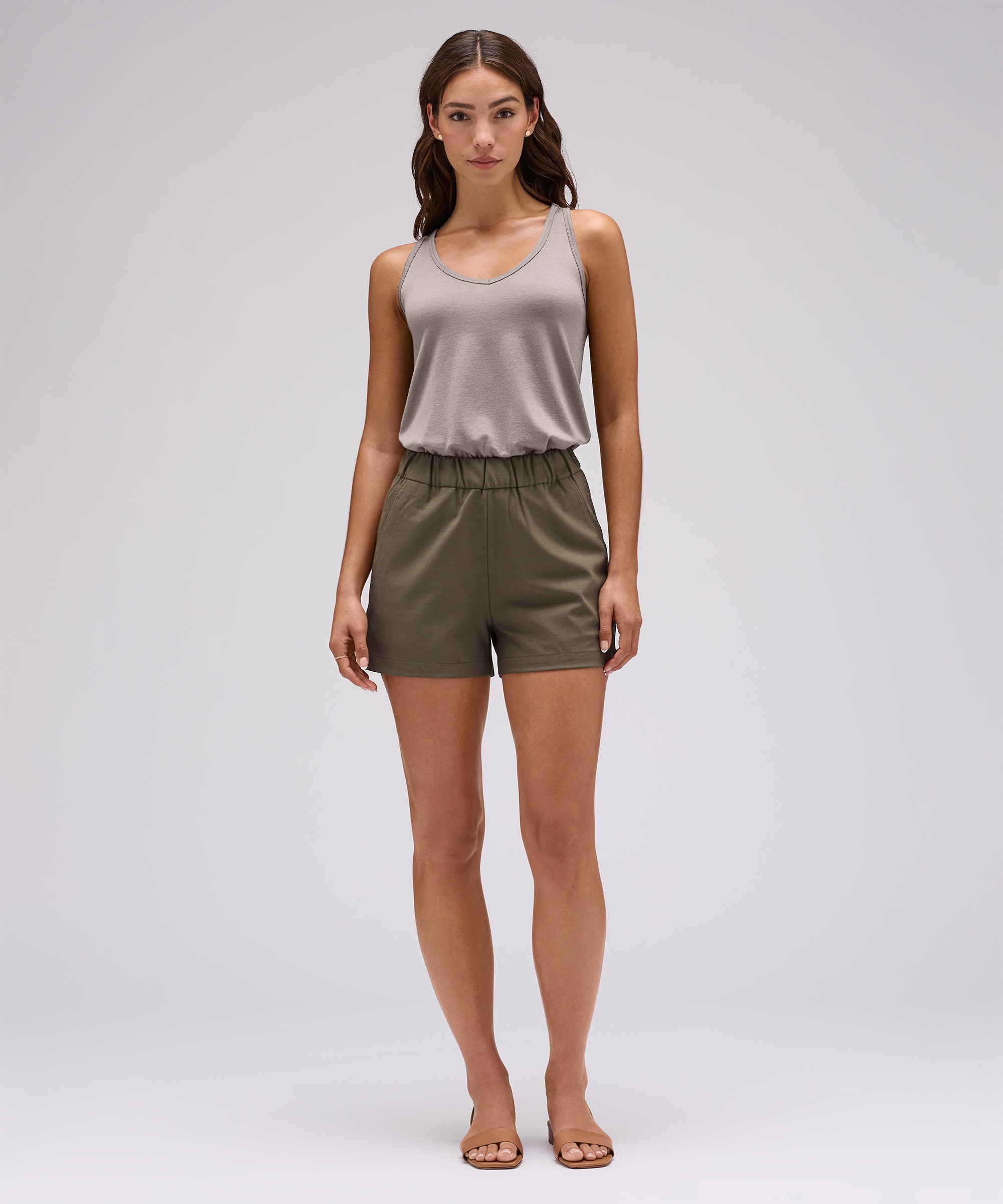 Women's Relaxed Merino V-Neck Tank、mySite、noshort