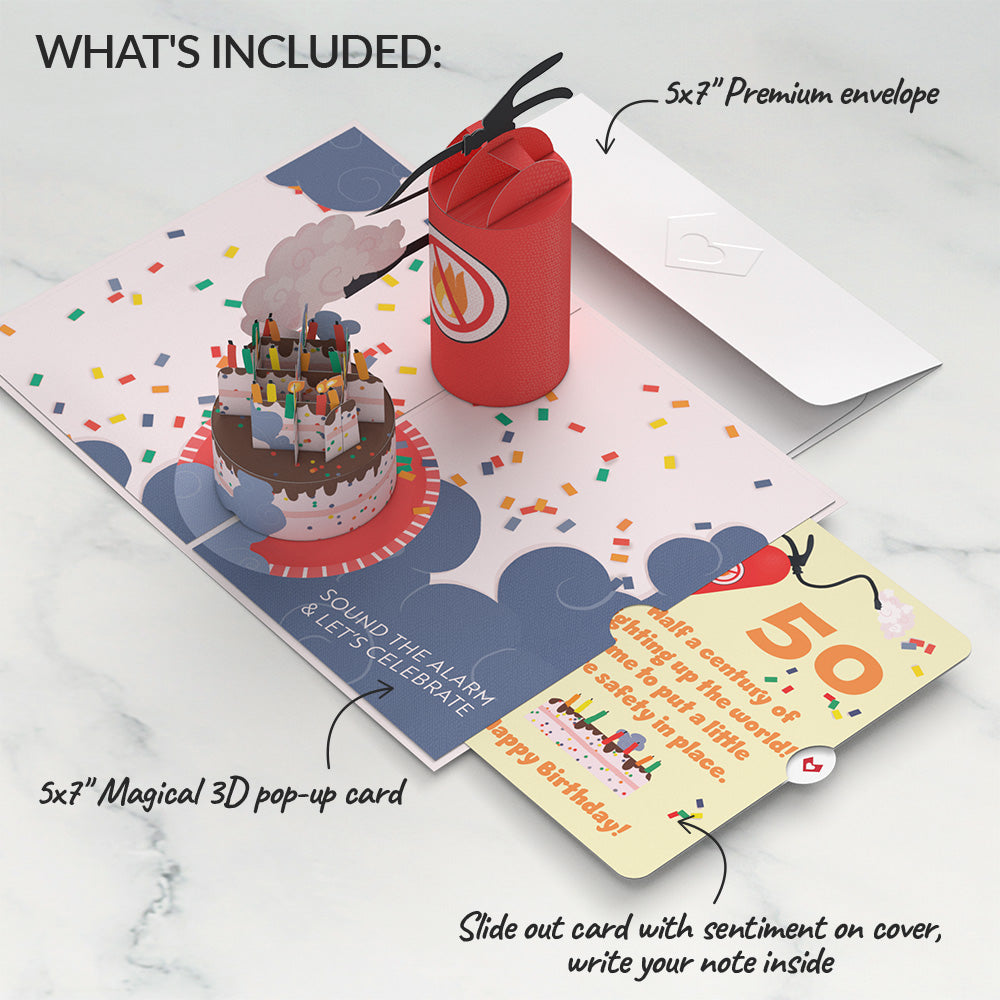 Holy Smokes You're Old 50th Birthday Pop-Up Card and Sentiment Set、mySite、solidvoid