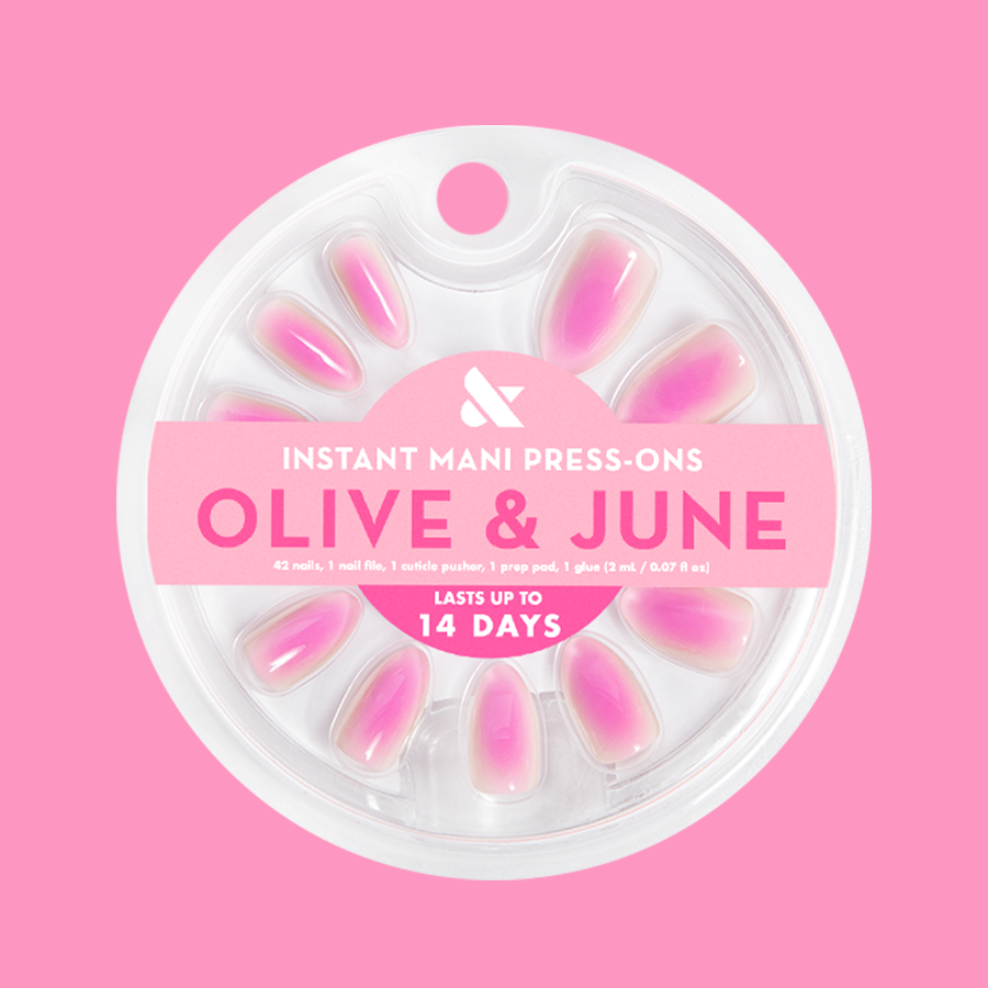 Blush Aura - Press-On | Medium | Almond、mySite、solidvoid