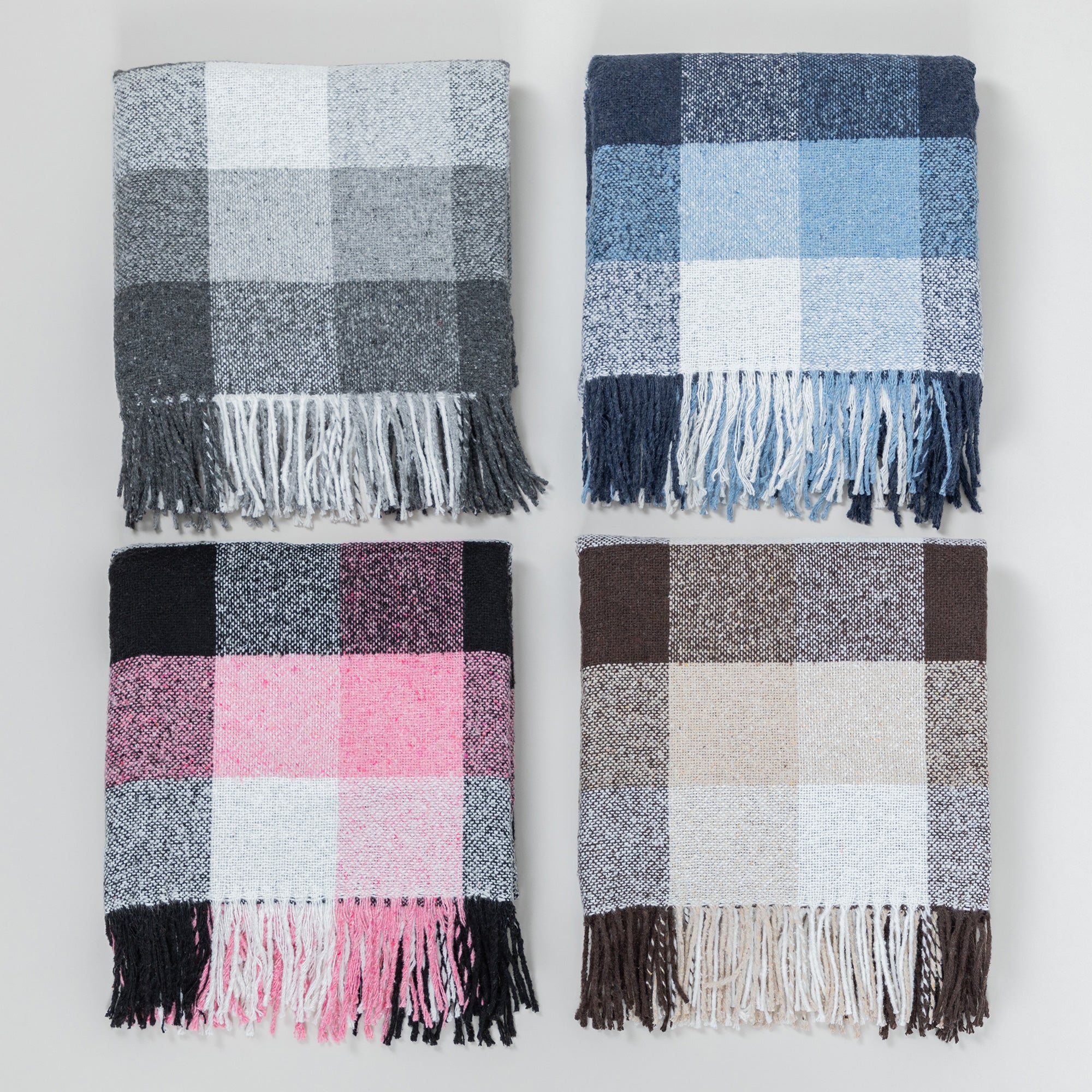 Ukrainian Wool-Blend Fringed Throw Blanket、mySite、camillekostekn